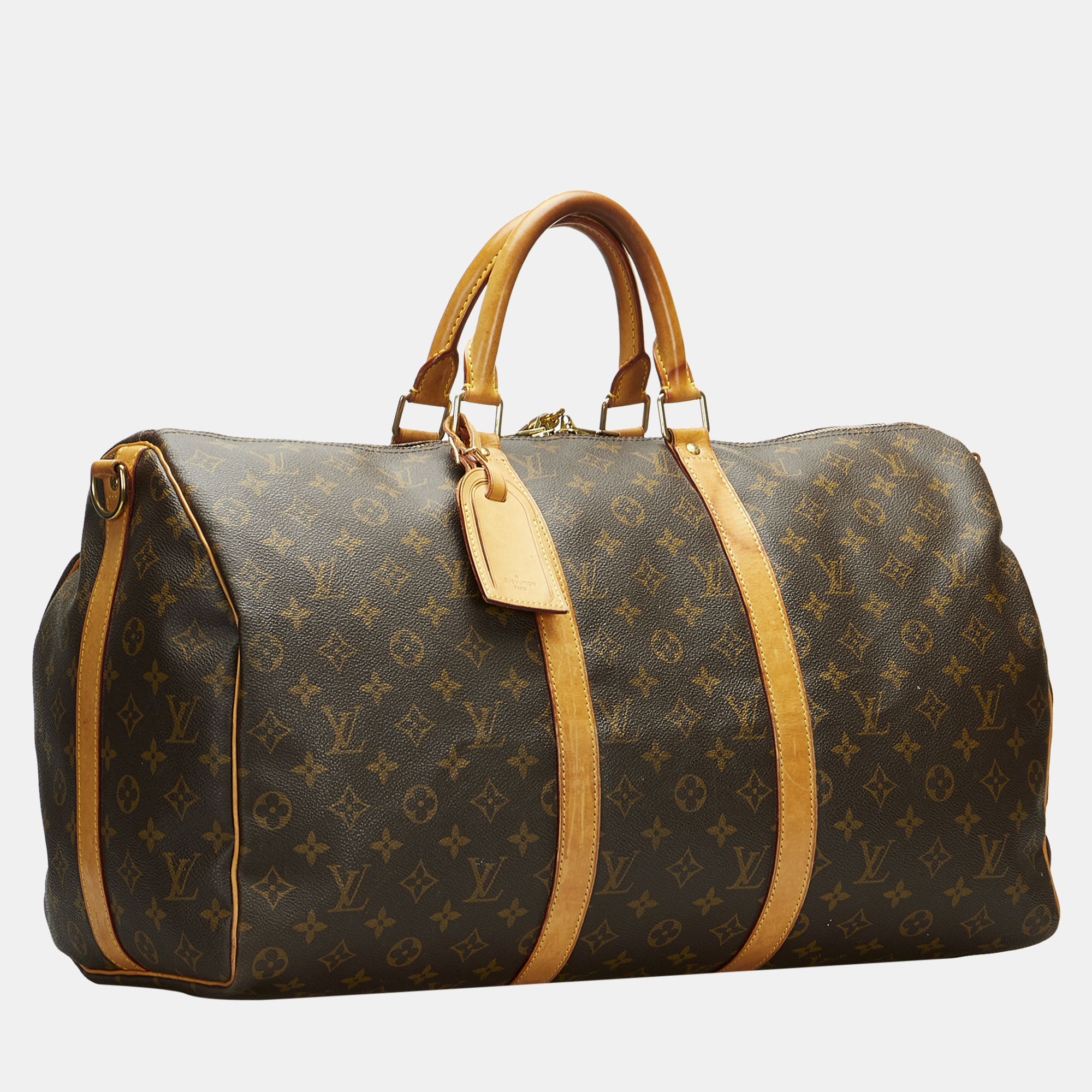 

Louis Vuitton Brown Monogram Keepall Bandouliere 50