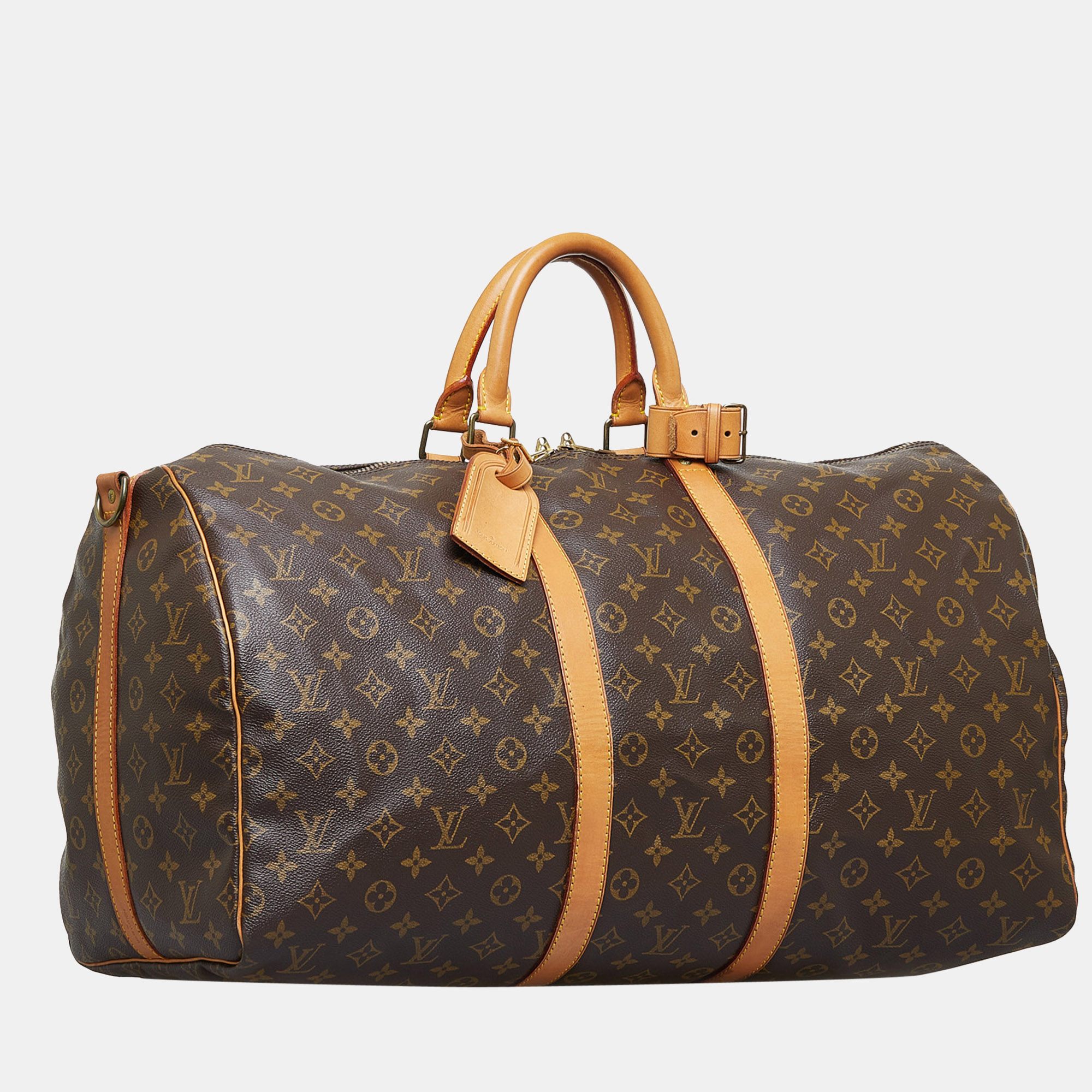 

Louis Vuitton Brown Monogram Keepall Bandouliere 55