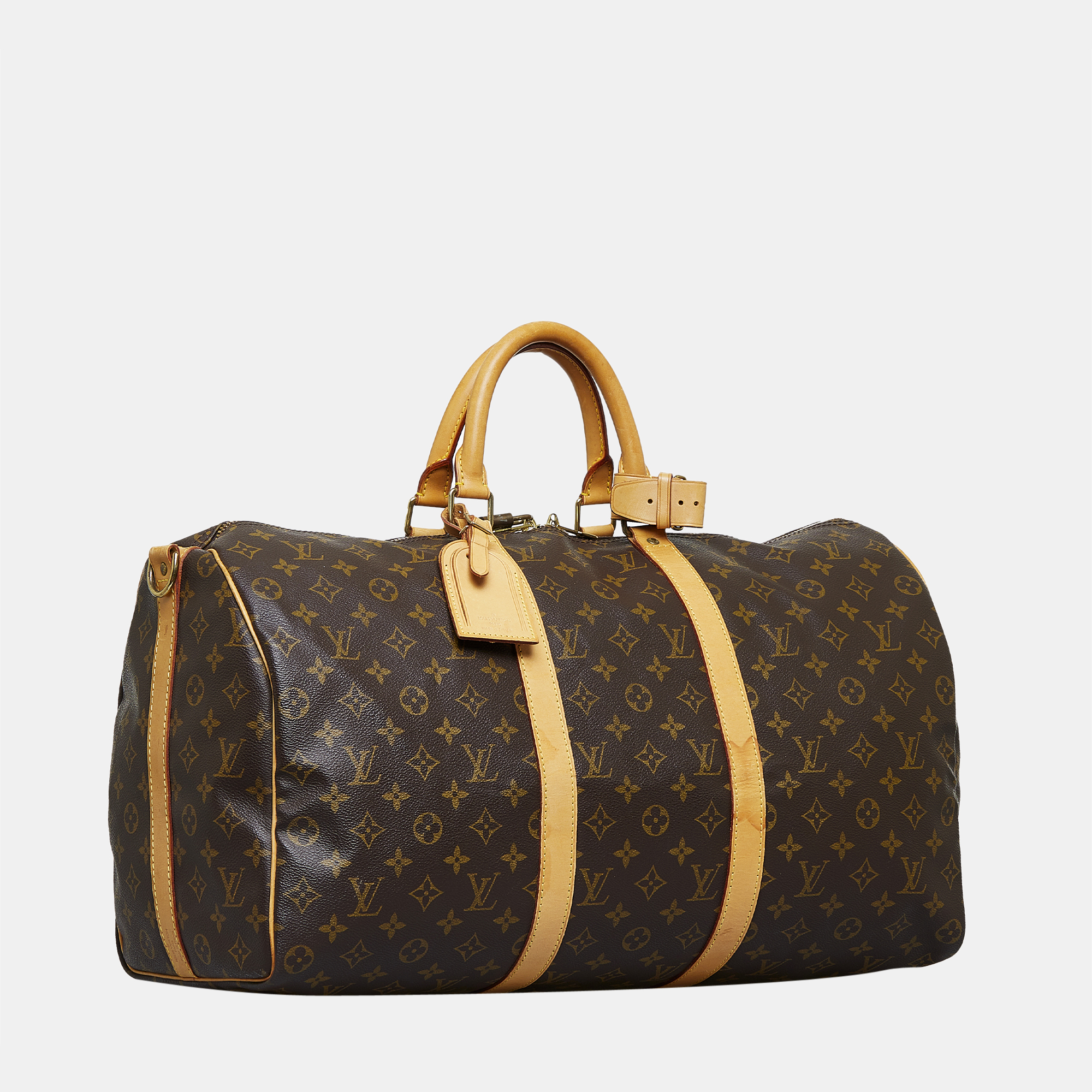 

Louis Vuitton Brown Monogram Keepall Bandouliere 50