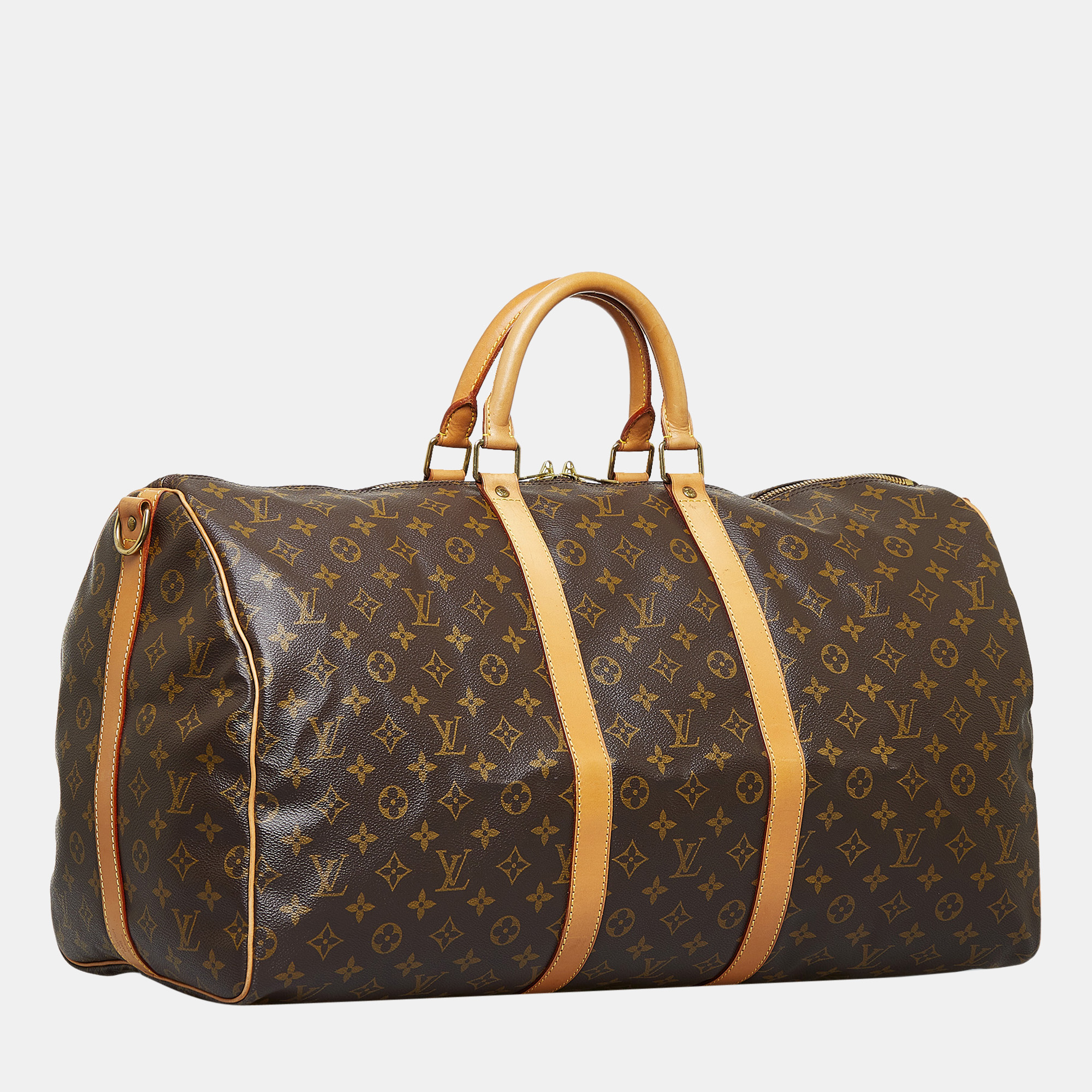 

Louis Vuitton Brown Monogram Keepall Bandouliere 55