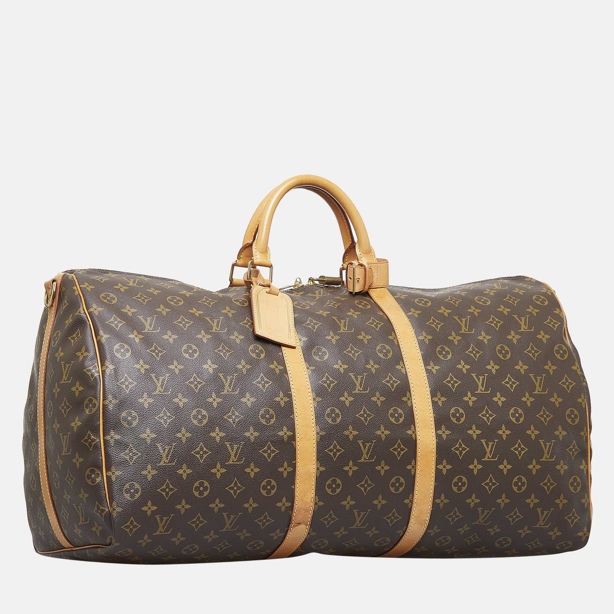 

Louis Vuitton Brown Monogram Keepall Bandouliere 60