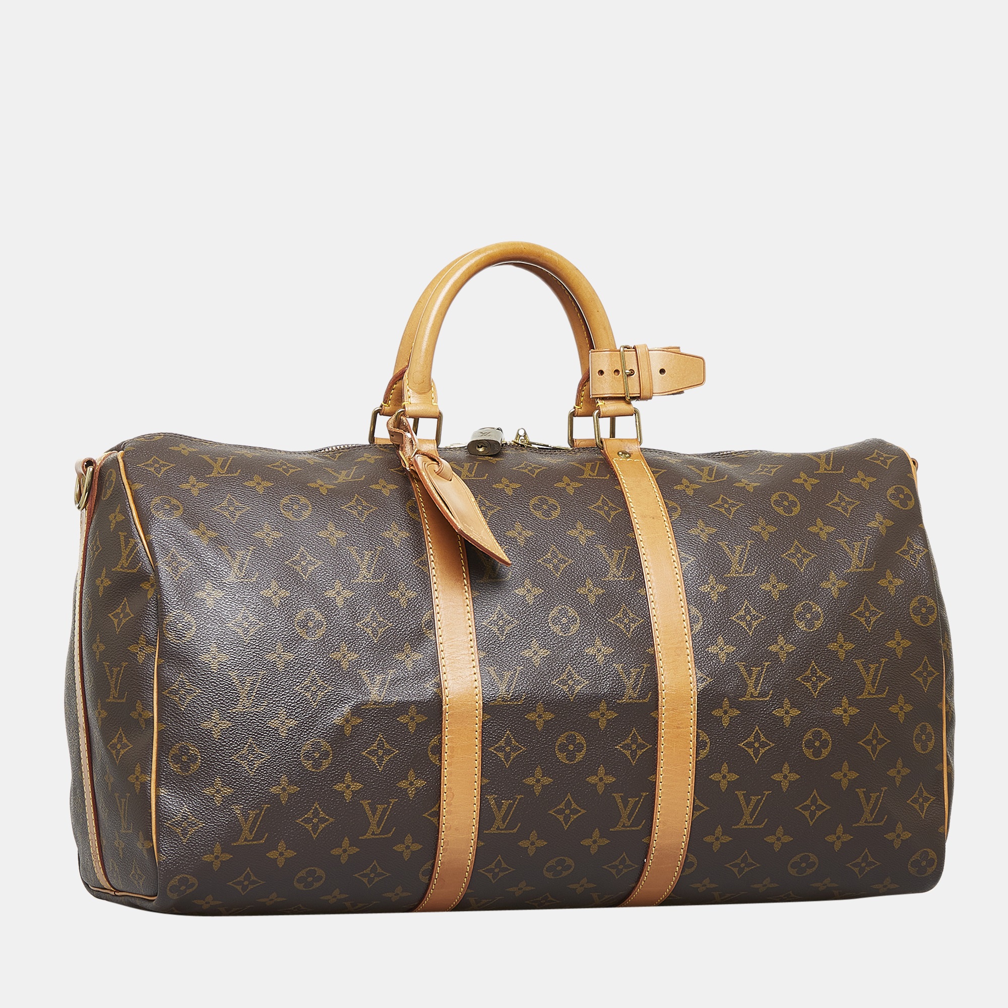 

Louis Vuitton Brown Monogram Keepall Bandouliere 50