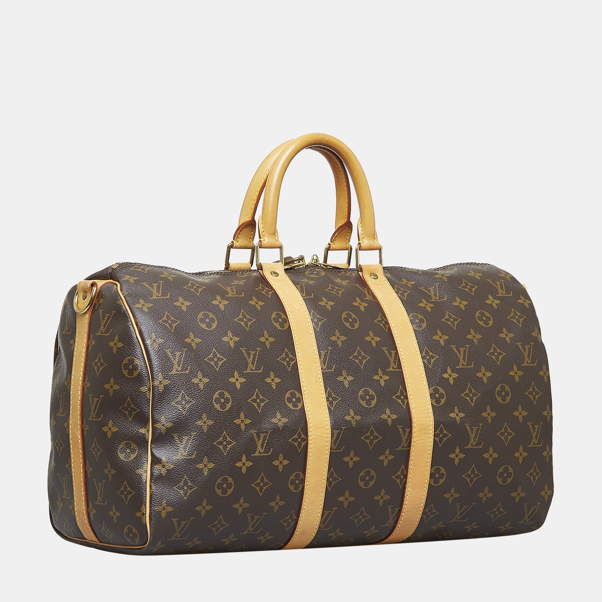 

Louis Vuitton Brown Monogram Keepall Bandouliere 45