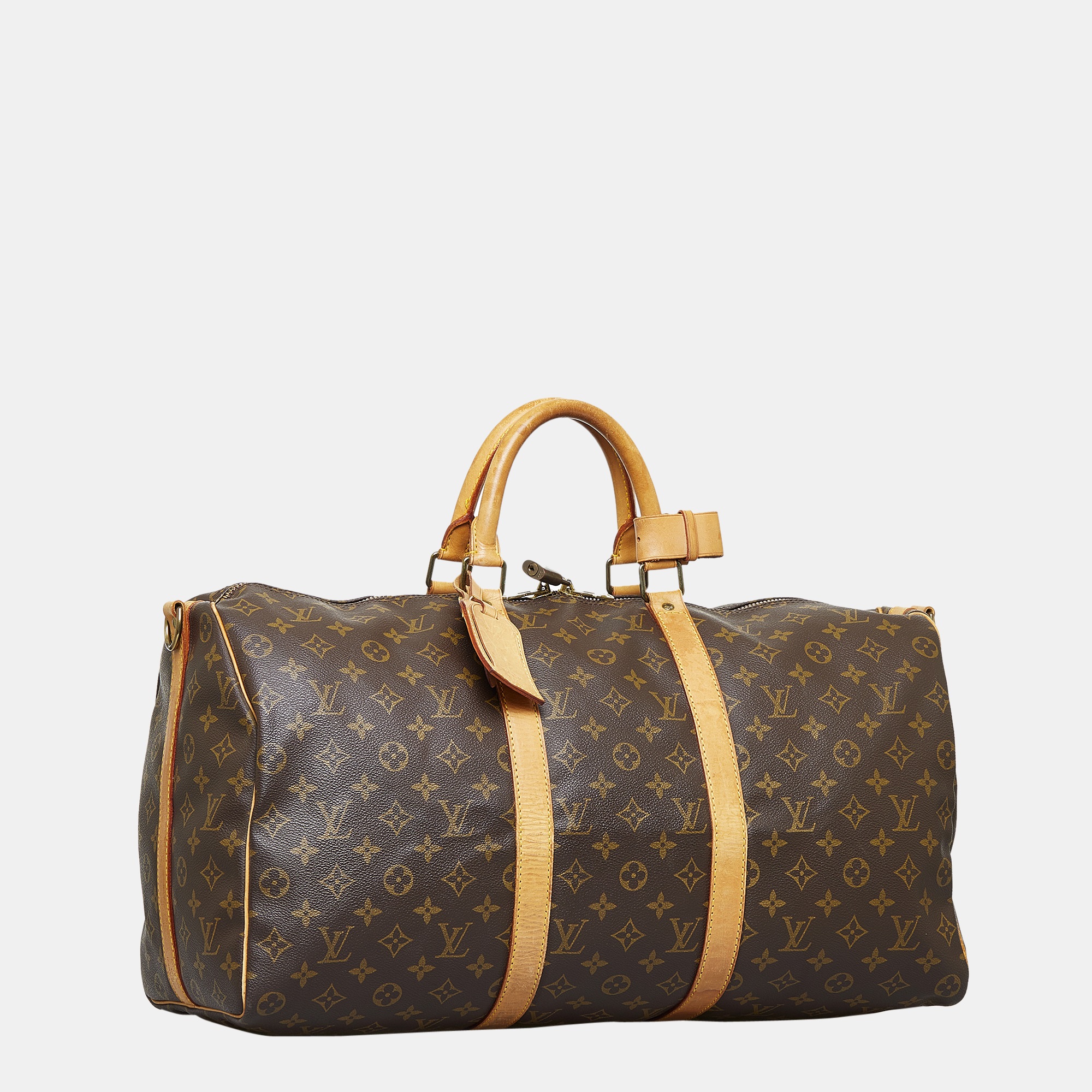 

Louis Vuitton Brown Monogram Keepall Bandouliere 50