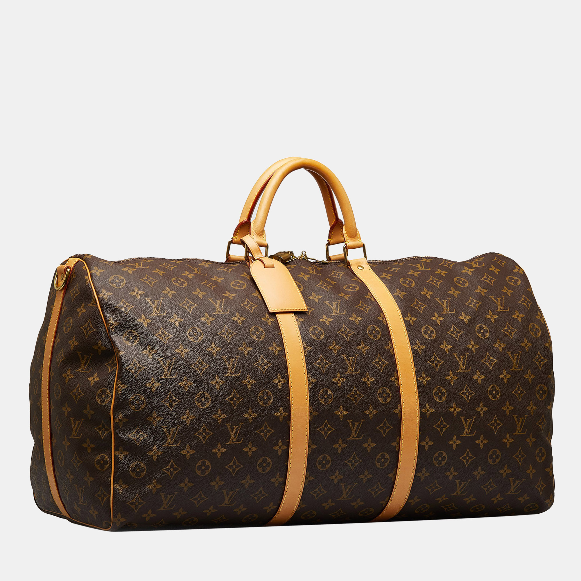 

Louis Vuitton Brown Monogram Keepall Bandouliere 60