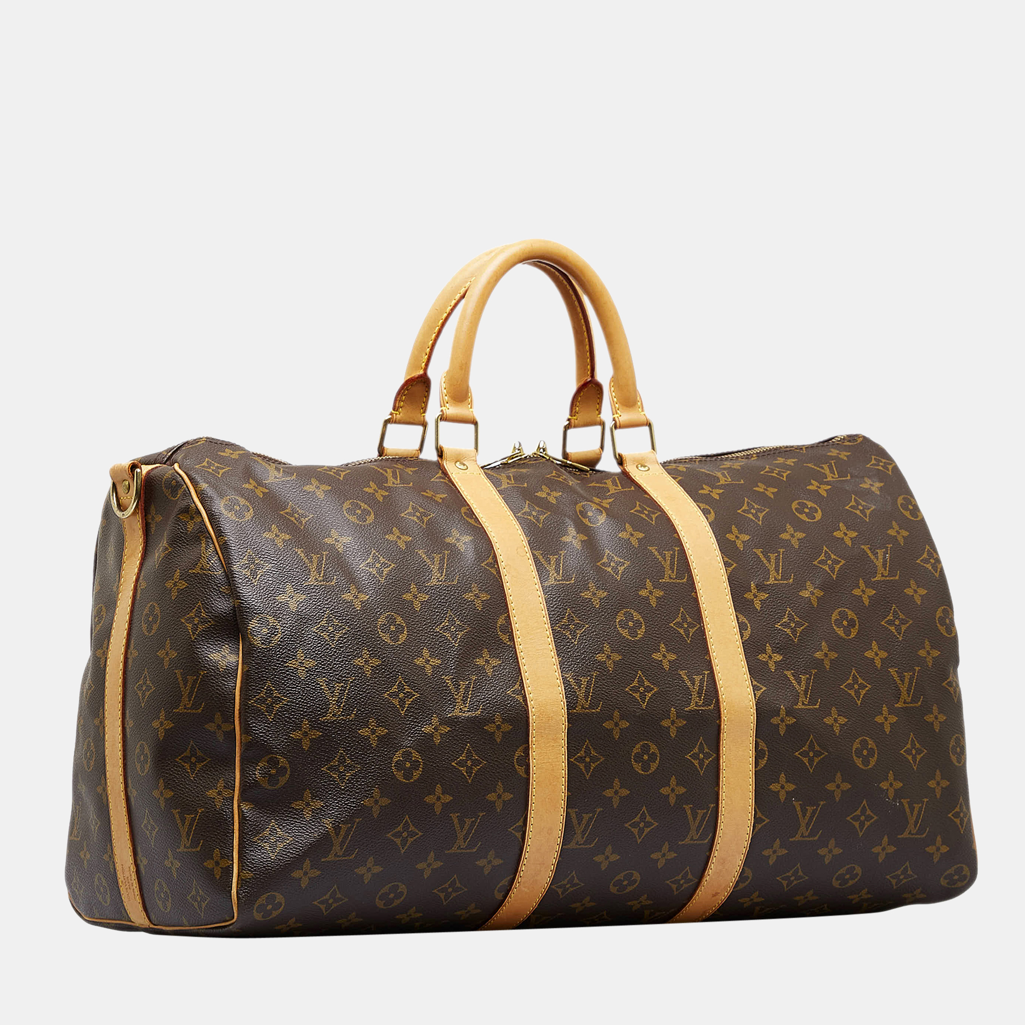 

Louis Vuitton Brown Monogram Keepall Bandouliere 50