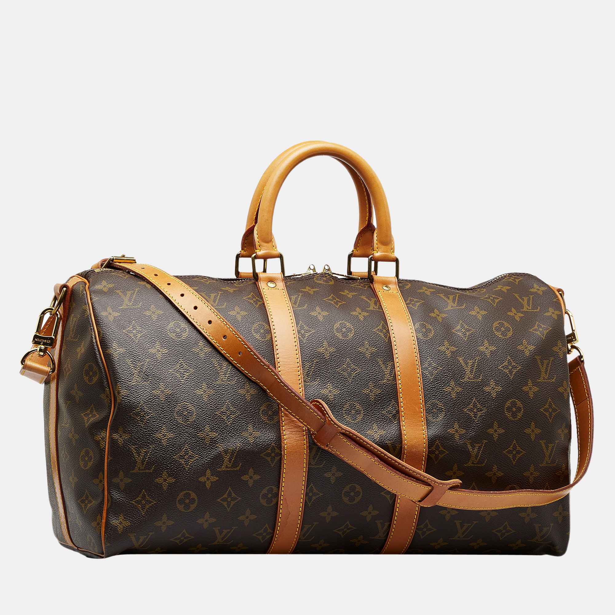 

Louis Vuitton Brown Monogram Keepall Bandouliere 45