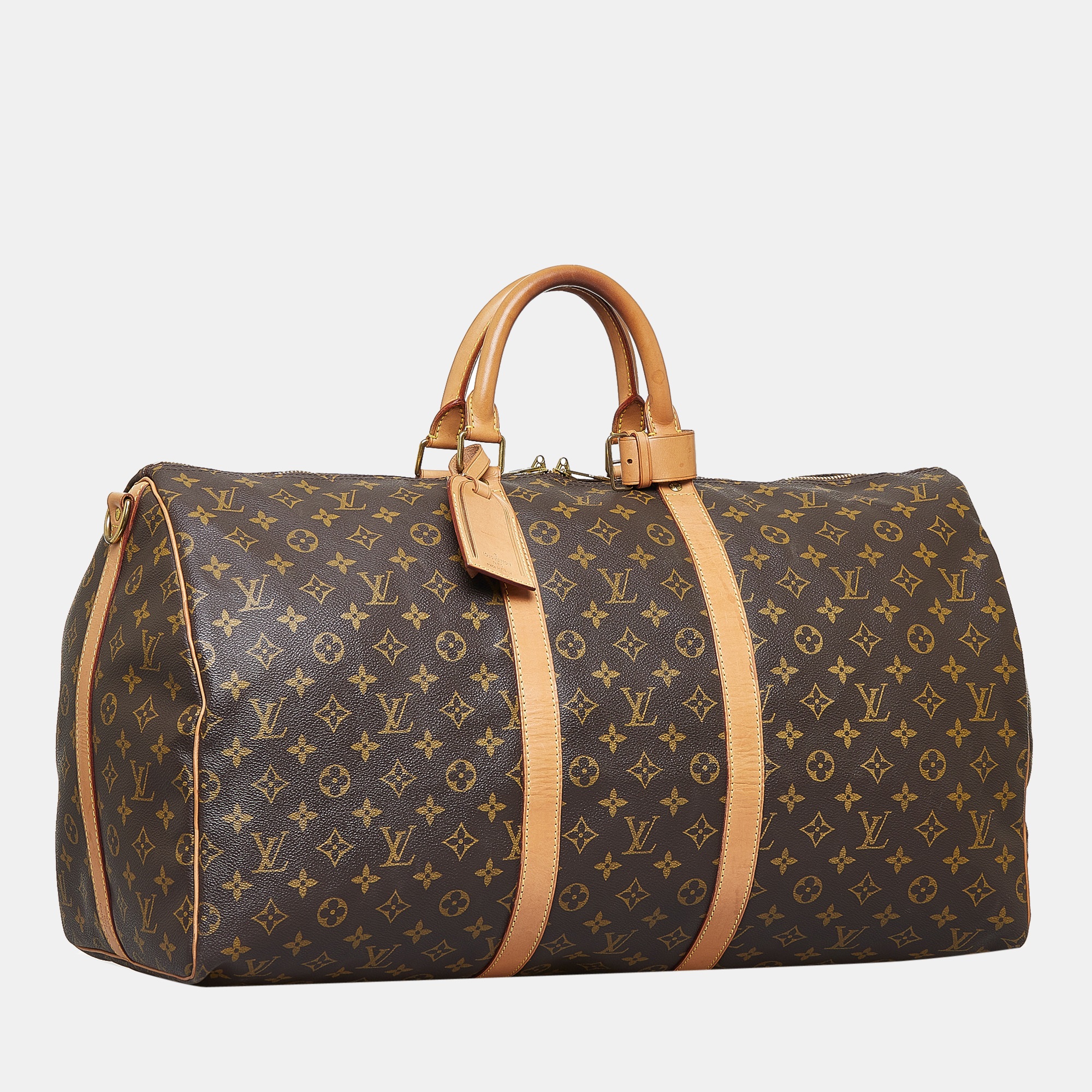 

Louis Vuitton Brown Monogram Keepall Bandouliere 55