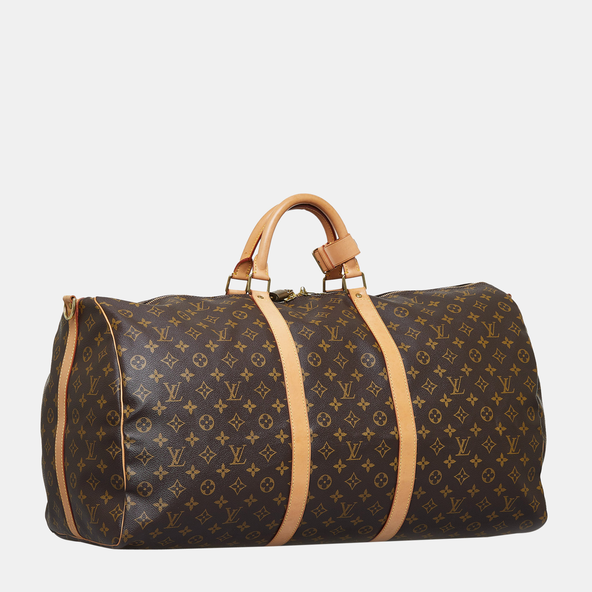 

Louis Vuitton Brown Monogram Keepall Bandouliere 60