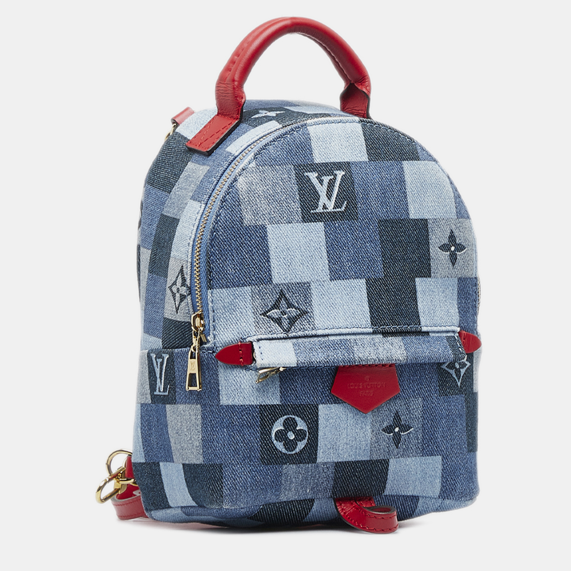 

Louis Vuitton Monogram Denim Patchwork Palm Springs Mini, Blue