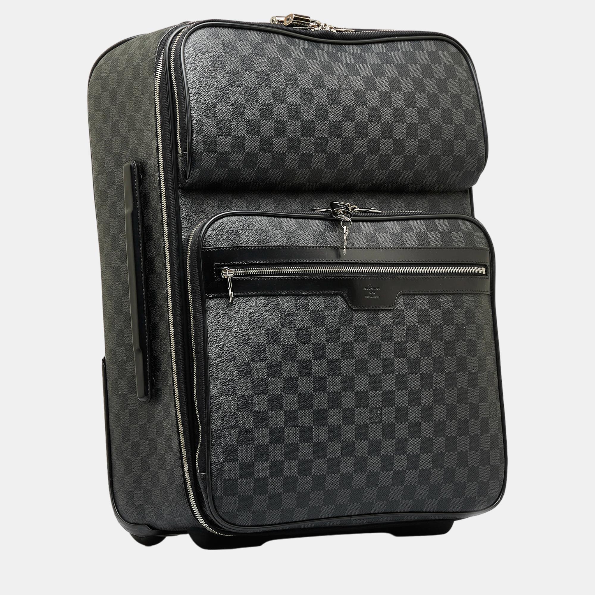 

Louis Vuitton Black Damier Graphite Pegase Business 55