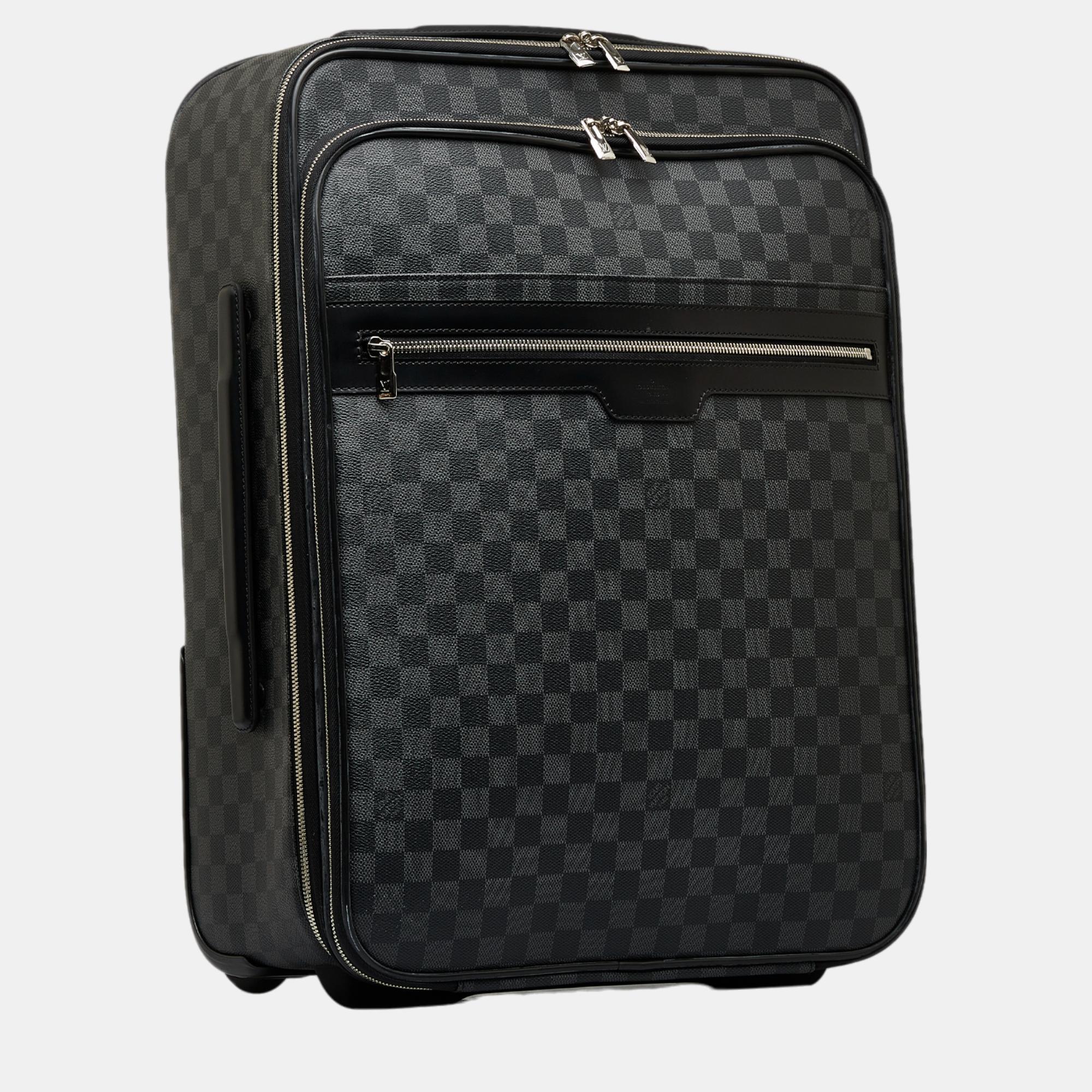 

Louis Vuitton Black Damier Graphite Pegase Business Luggage 55