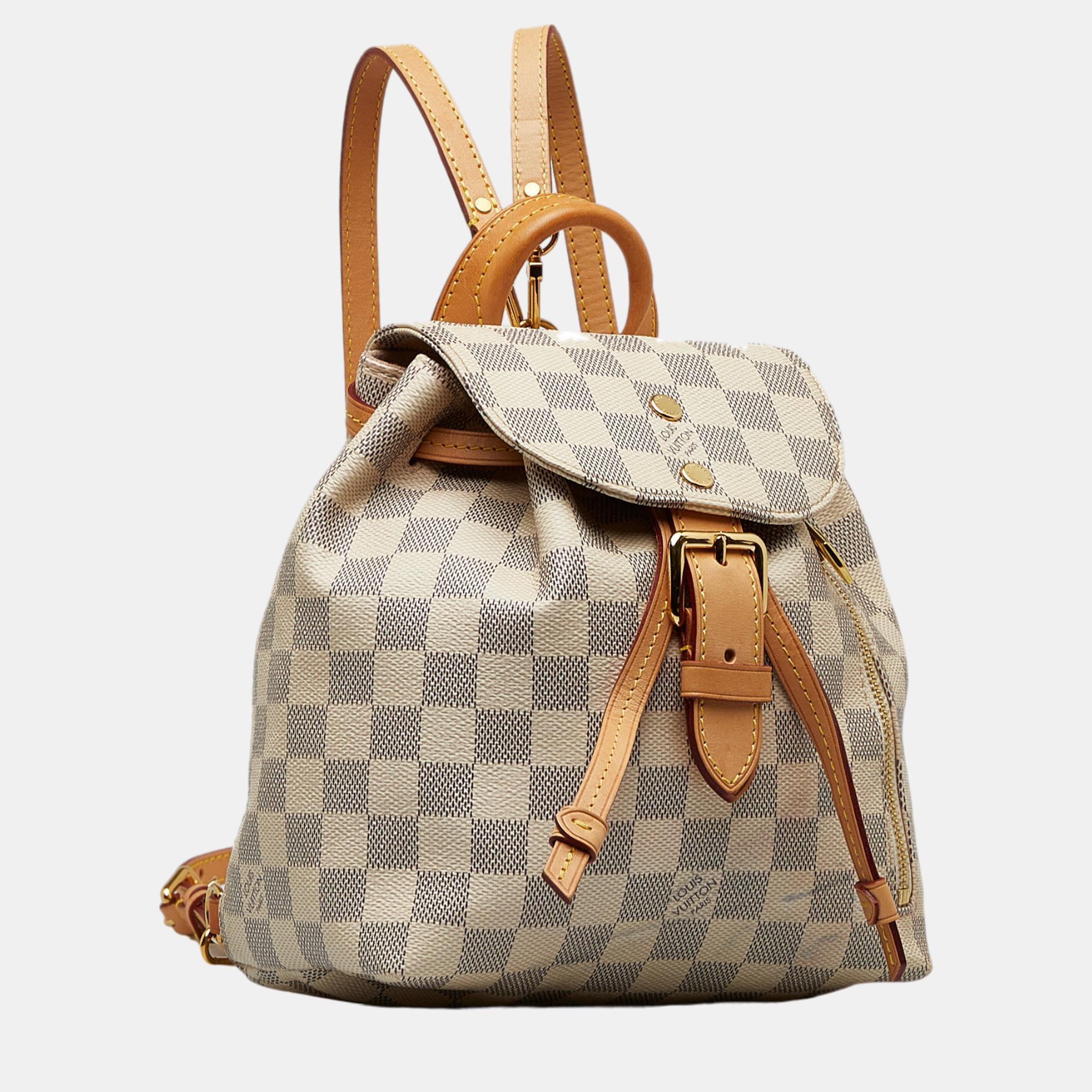 

Louis Vuitton White Damier Azur Sperone BB