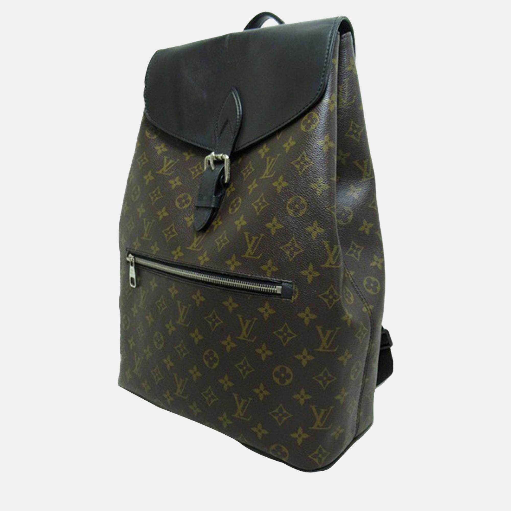 

Louis Vuitton Brown Monogram Macassar Palk Backpack, Black