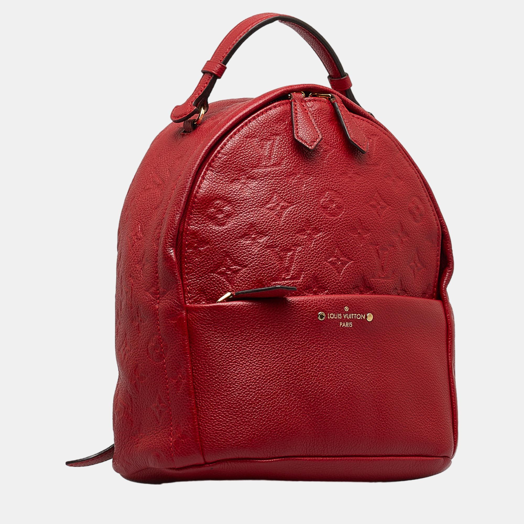 

Louis Vuitton Red Monogram Empreinte Sorbonne