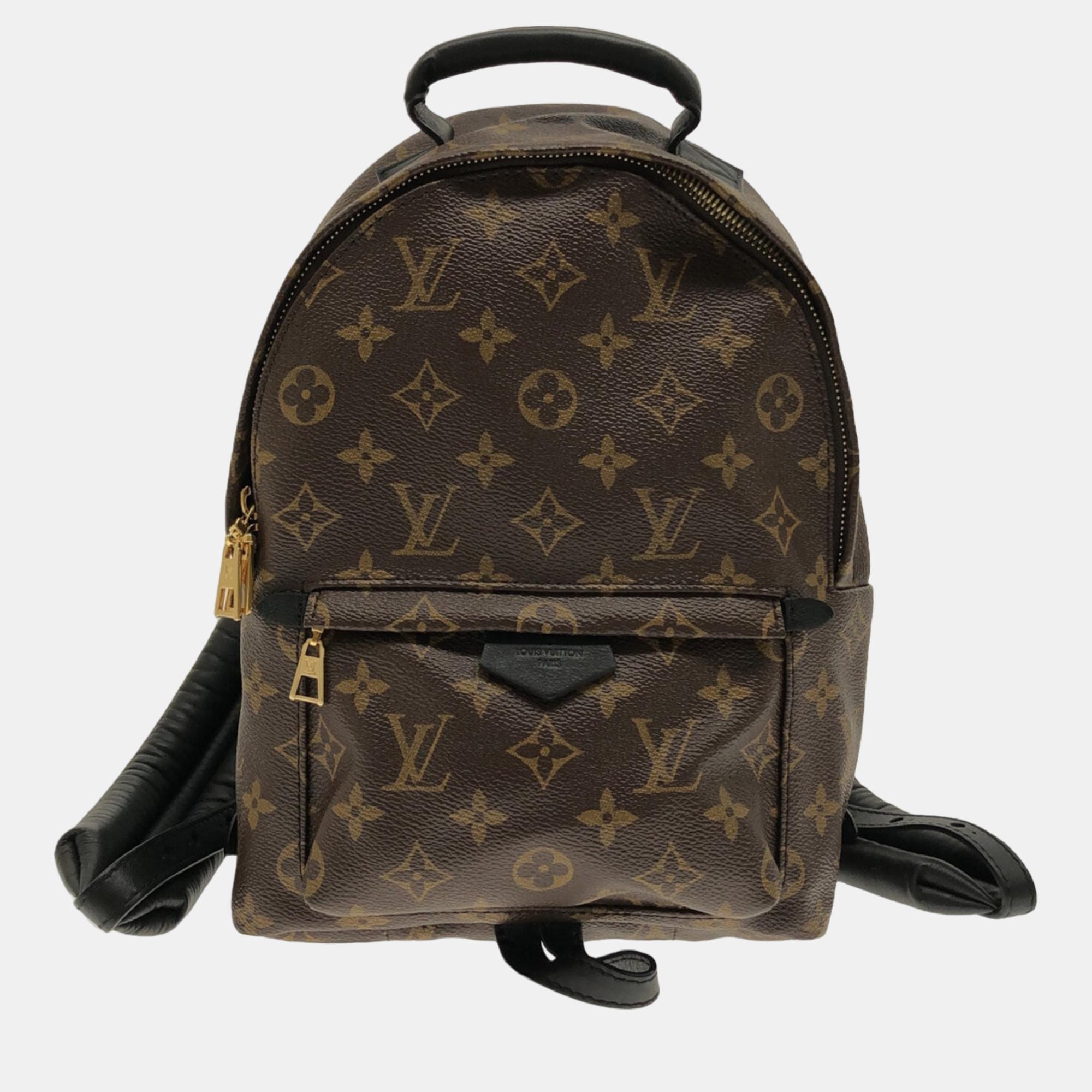 Pre-owned Louis Vuitton Brown Monogram Palm Springs Pm