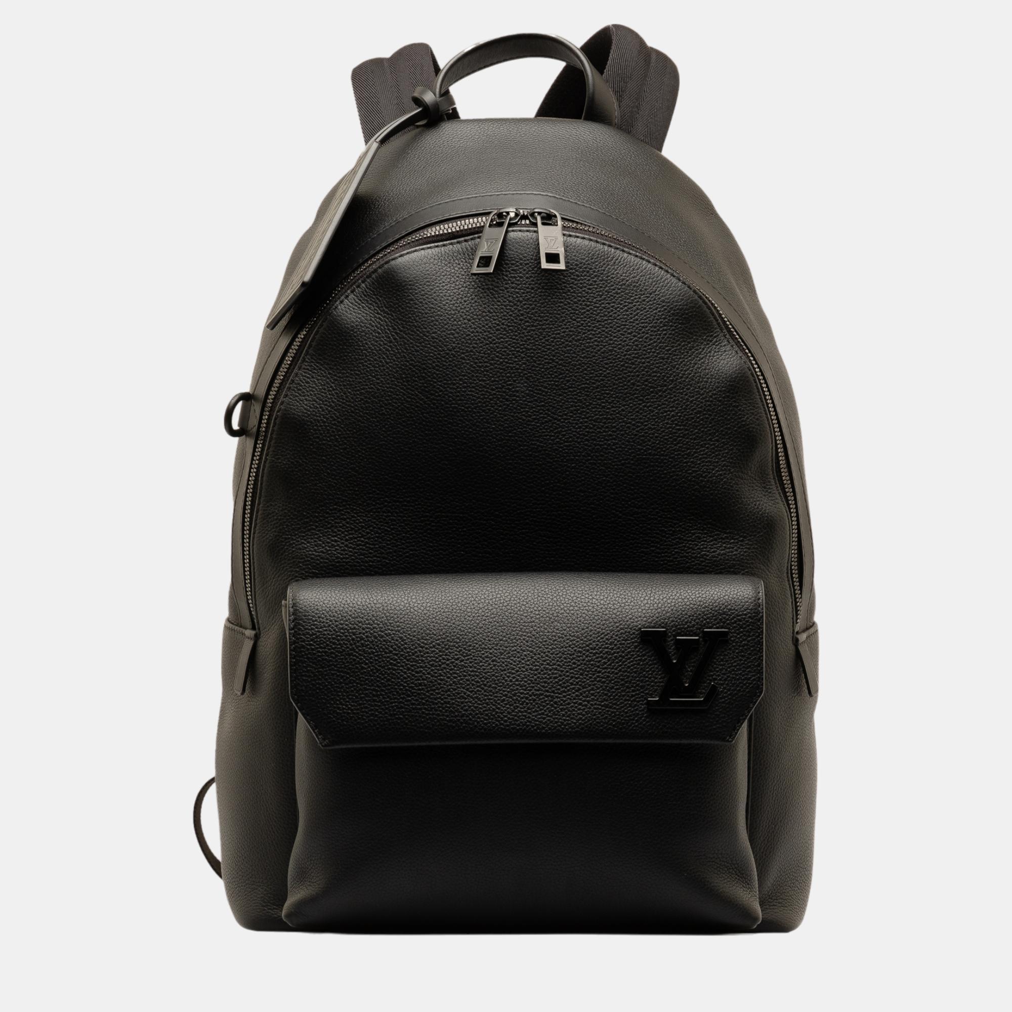 

Louis Vuitton Black Aerogram Takeoff Backpack