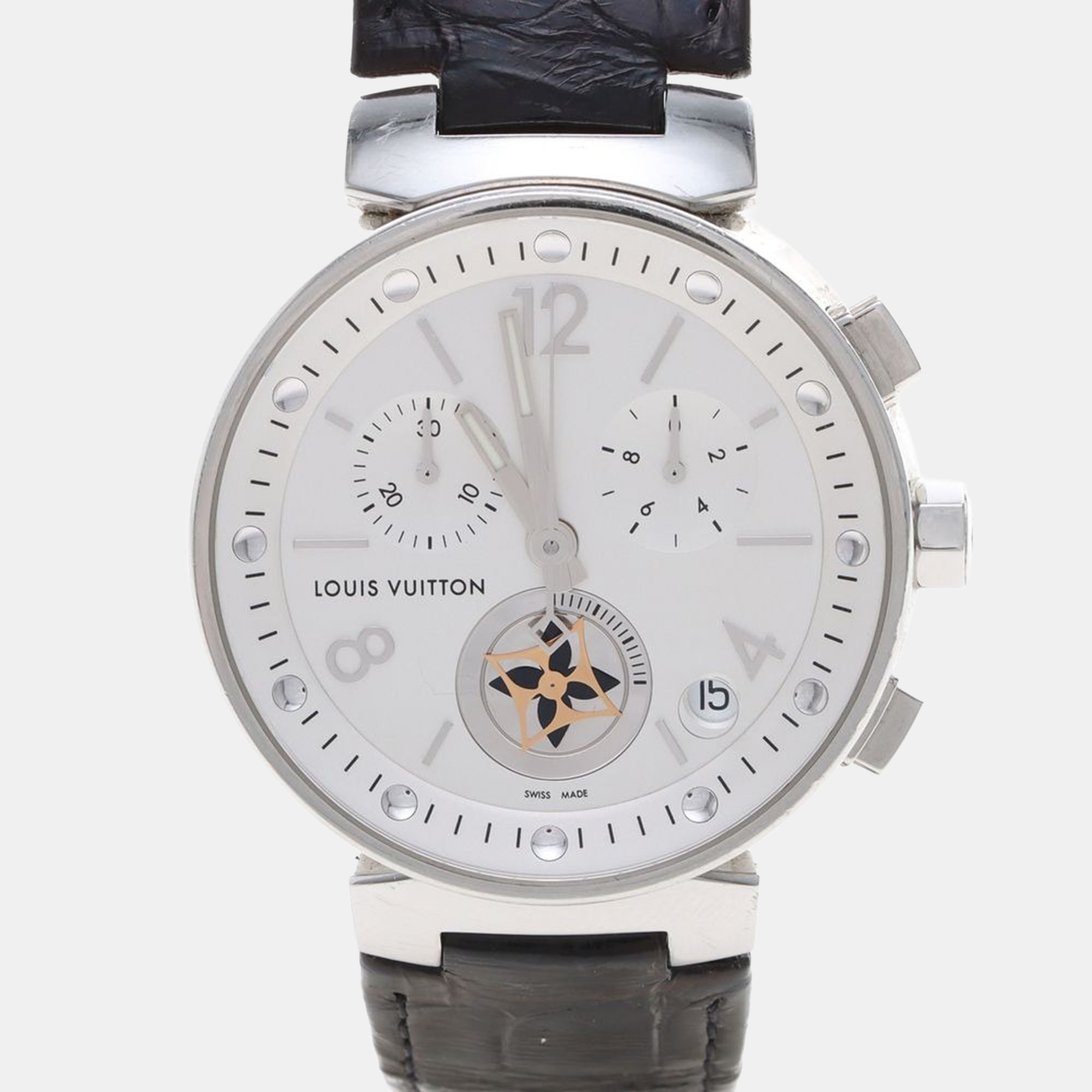 

Louis Vuitton Tambour Q8D10 Quartz Stainless Steel Men's Wristwatch 39 mm, Silver