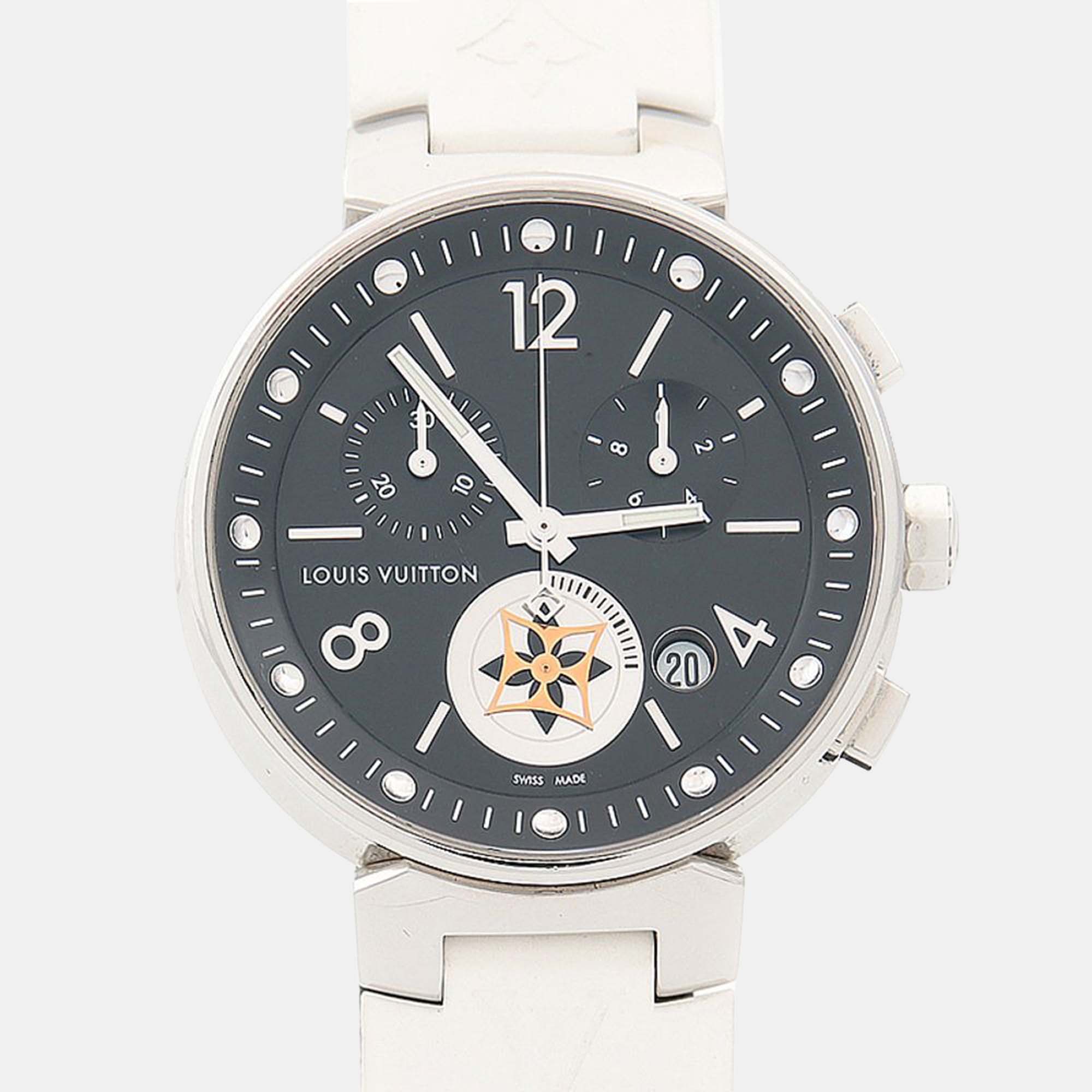 

Louis Vuitton Tambour Moonstar Q8G01 Automatic Black Stainless Steel Women's Wristwatch