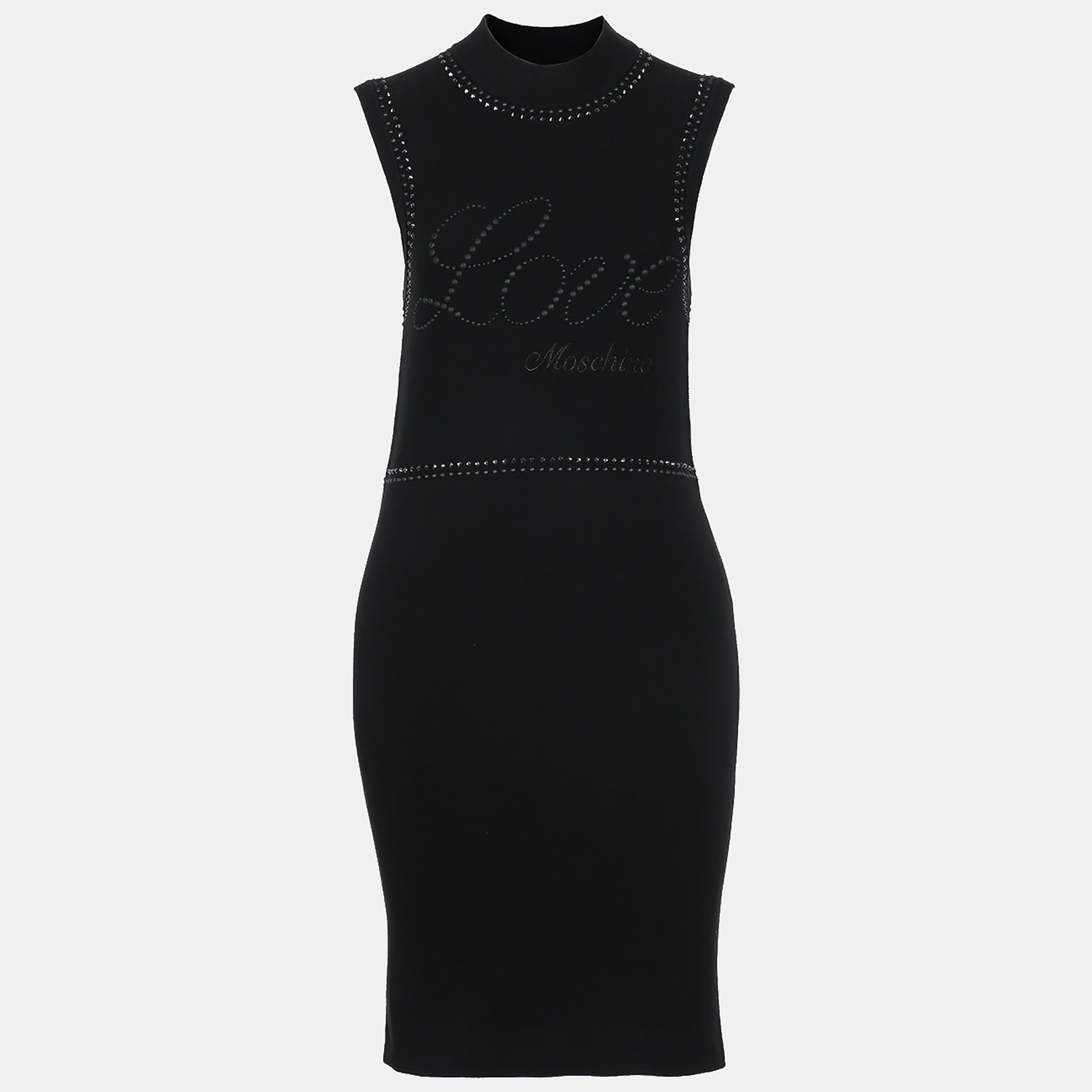 

Love Moschino Black Cotton Embellished Dress