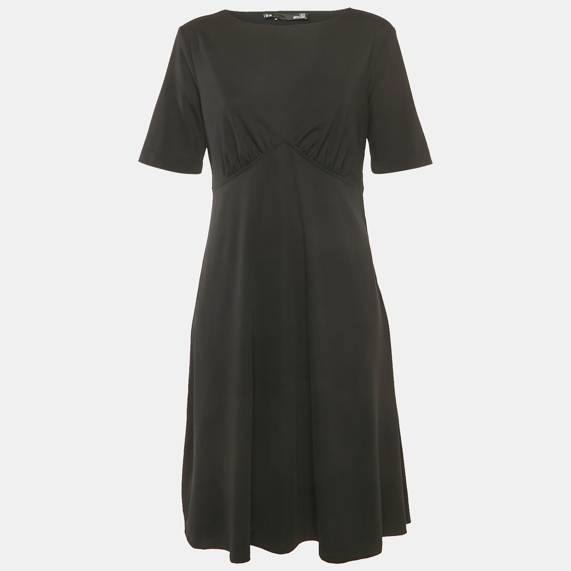 

Love Moschino Black Jersey Cut Out Detail Midi Dress L