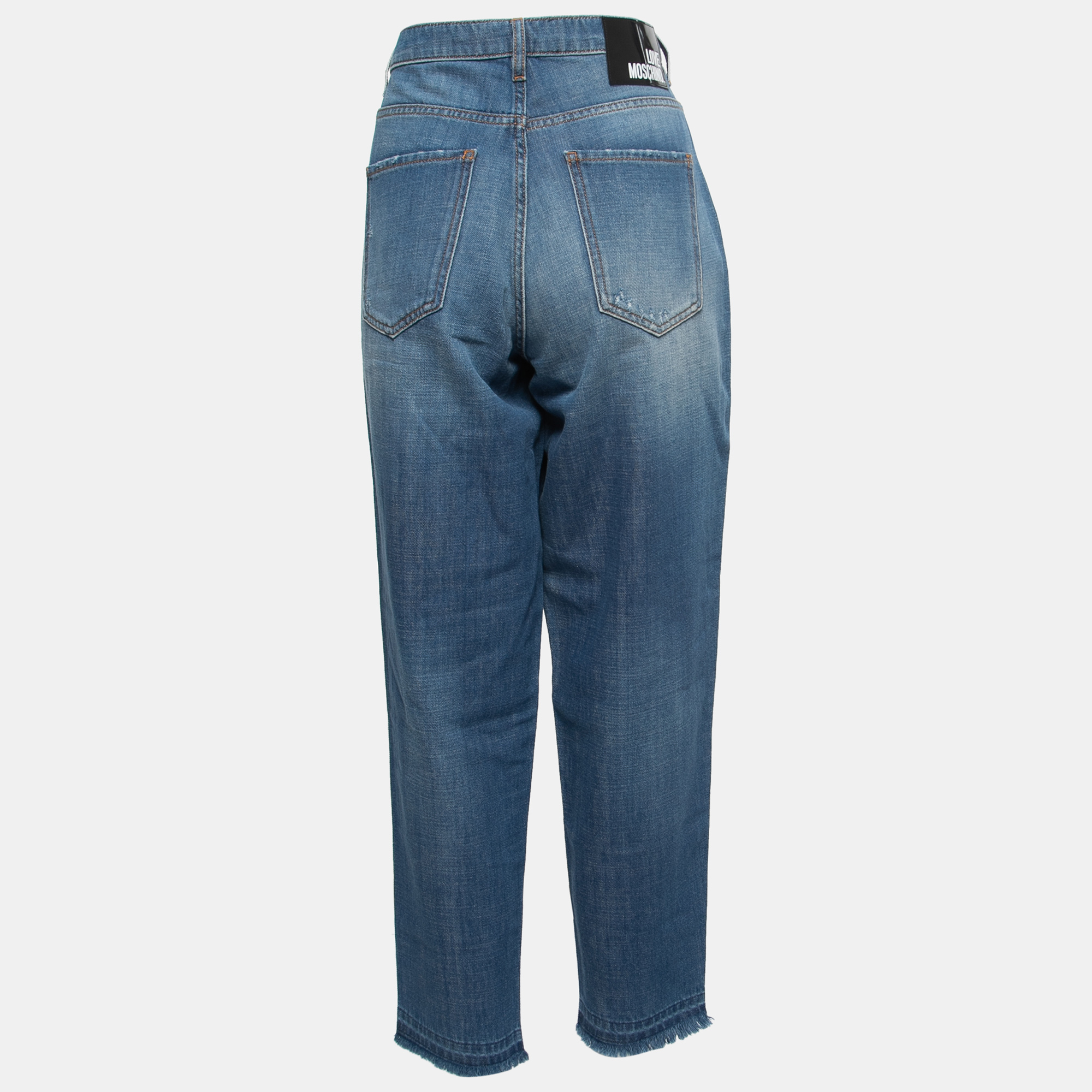 

Love Moschino Blue Light Wash Denim Straight Leg Jeans  Waist 28