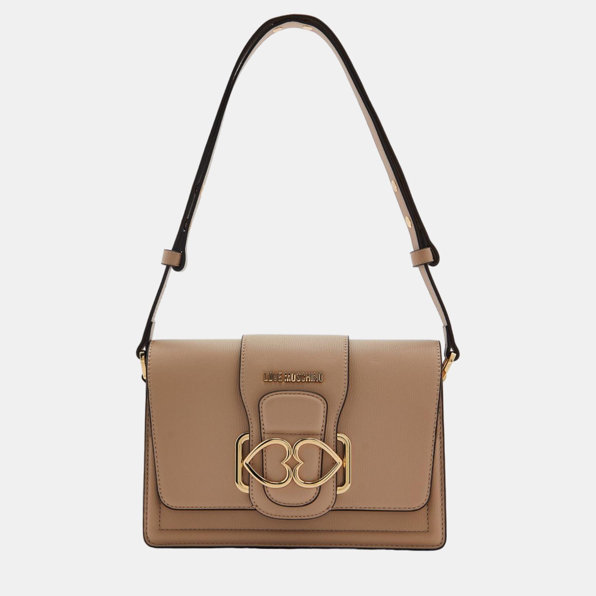 Pre-owned Love Moschino Beige Leather Shoulder Bag