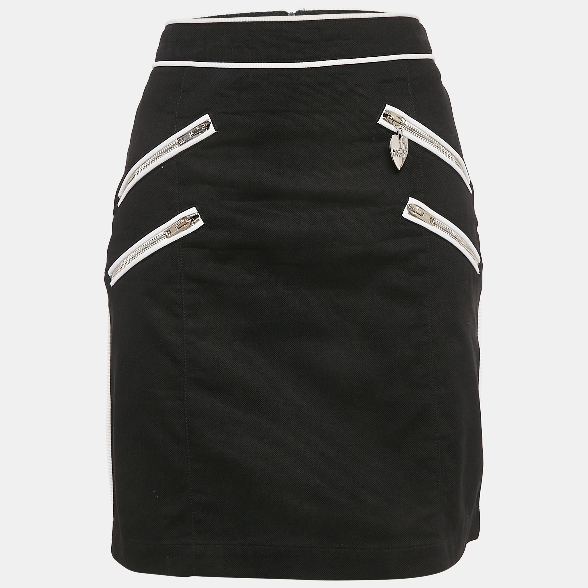 

Love Moschino Black Cotton Pencil Skirt M