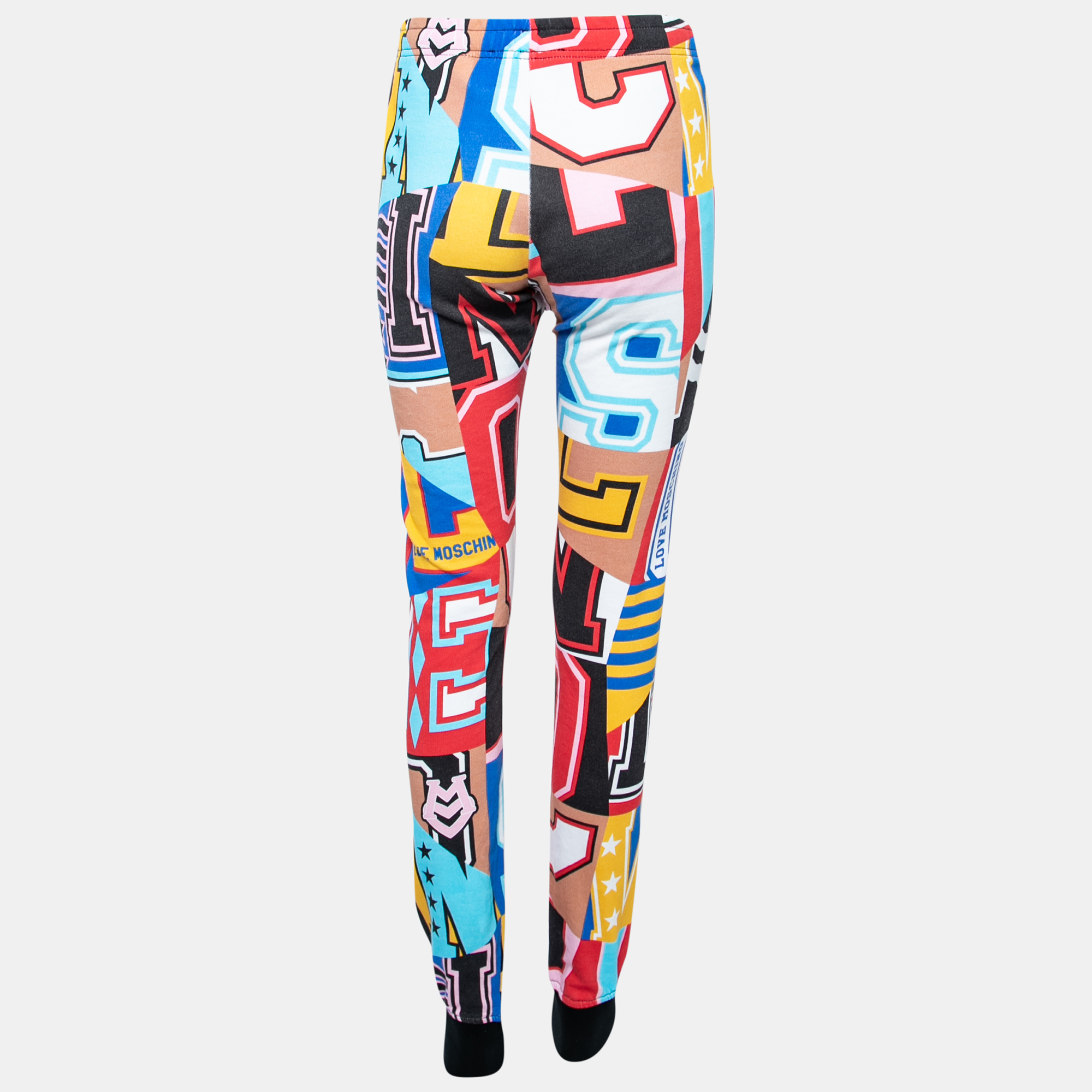 

Love Moschino Multicolor Printed Cotton Drawstring Track Pants