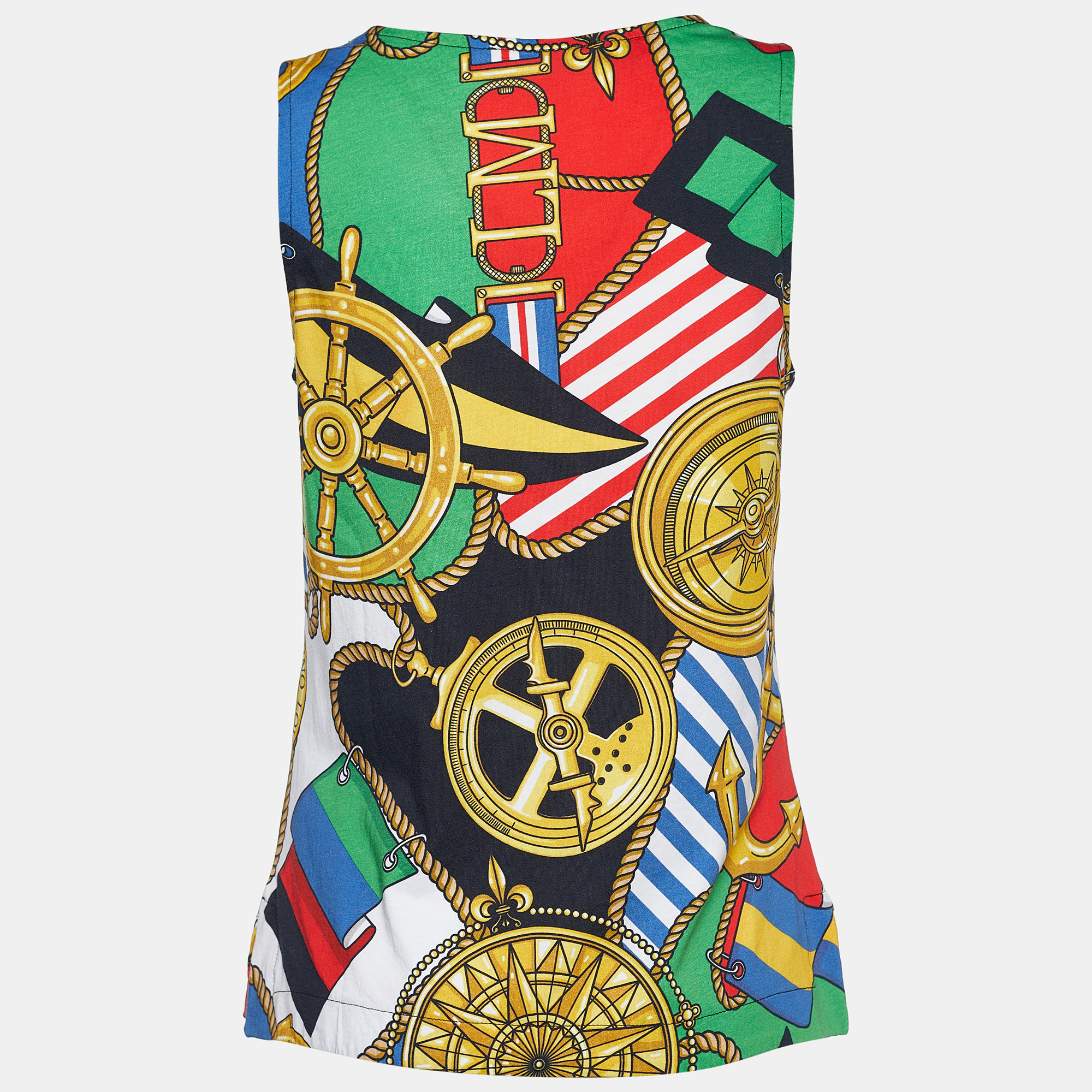 

Love Moschino Multicolor Nautical Print Jersey Tank Top