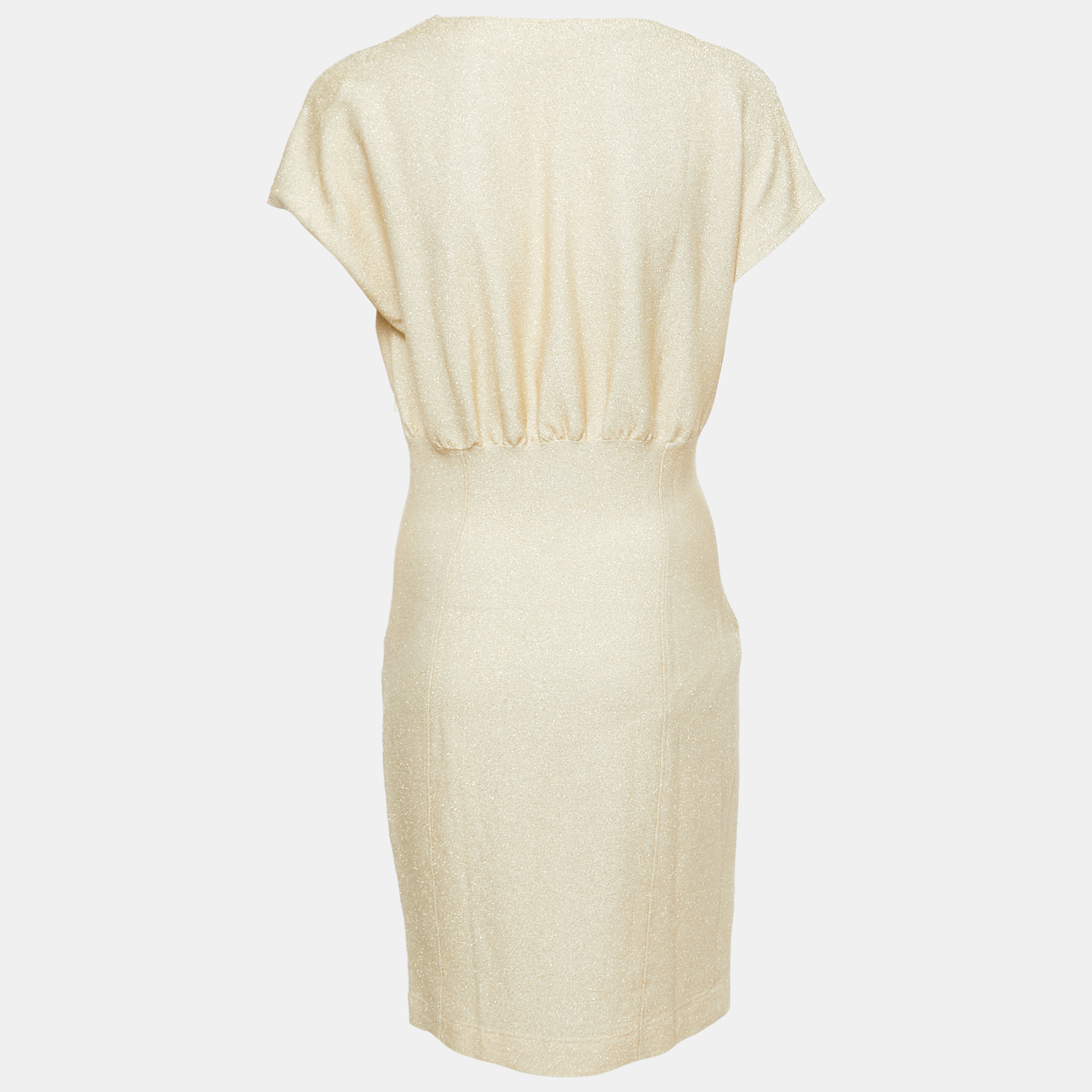 

Love Moschino Metallic Gold Knit Sheath Dress