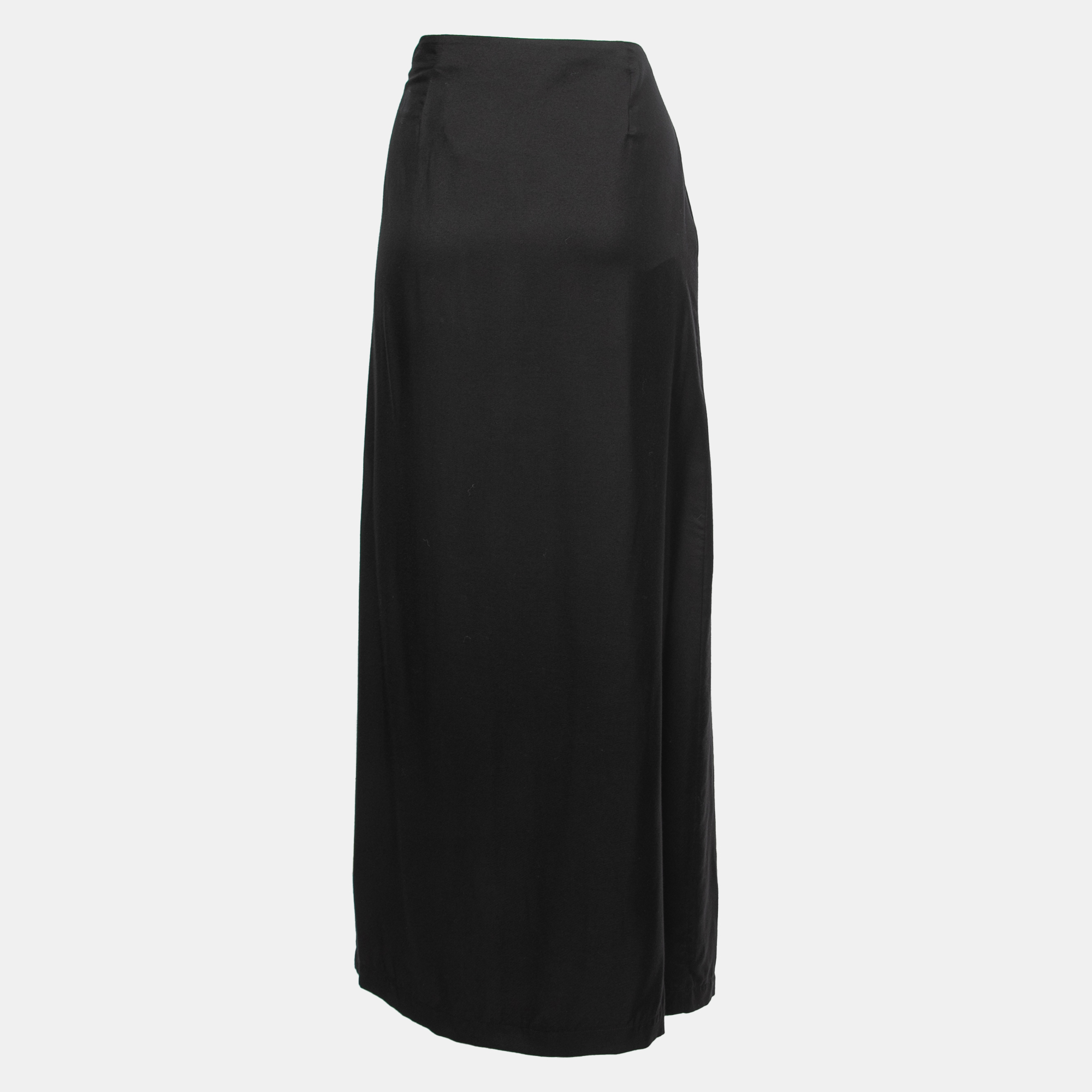 

Love Moschino Black Rayon Maxi Skirt