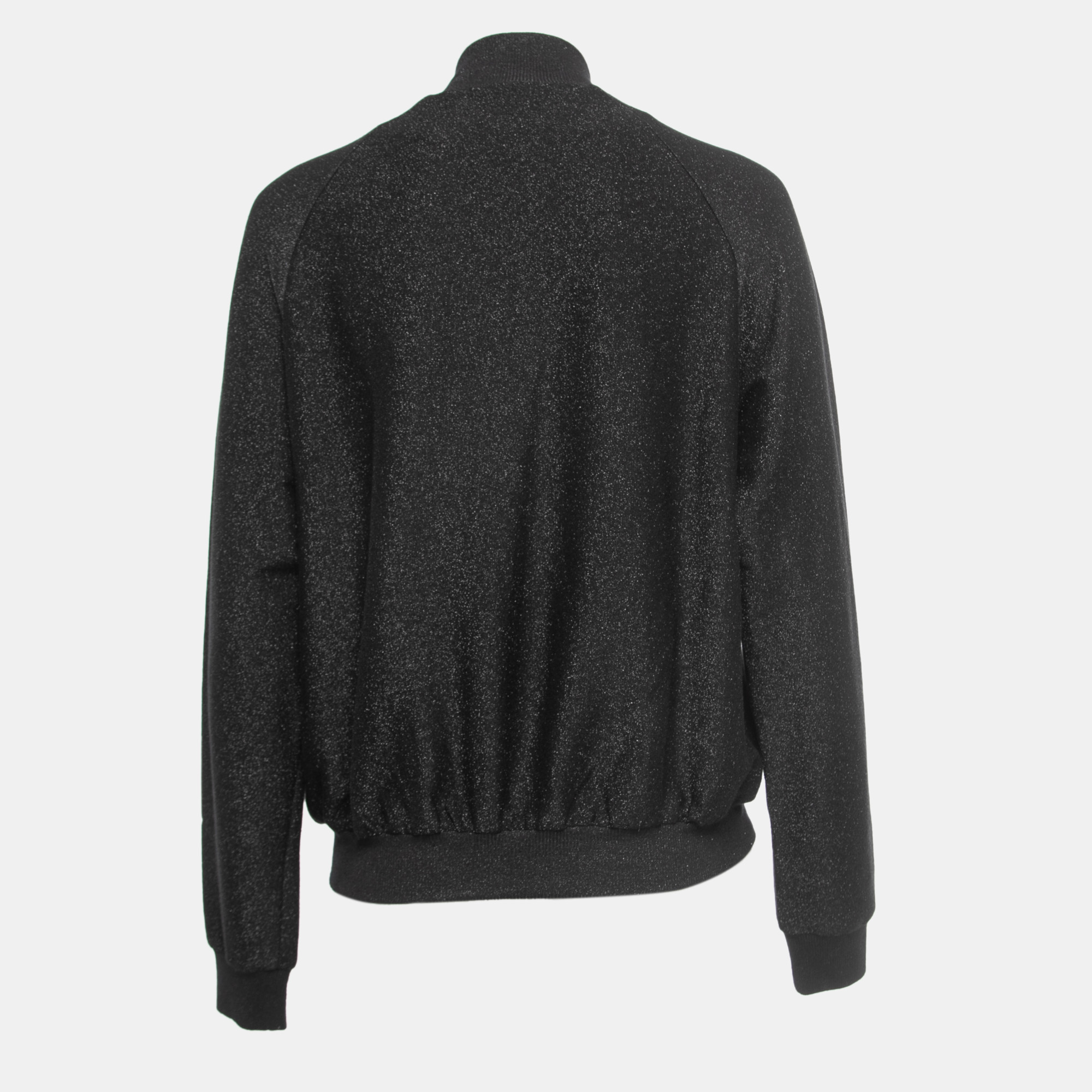 

Love Moschino Black Lurex Knit Zip Front Jacket
