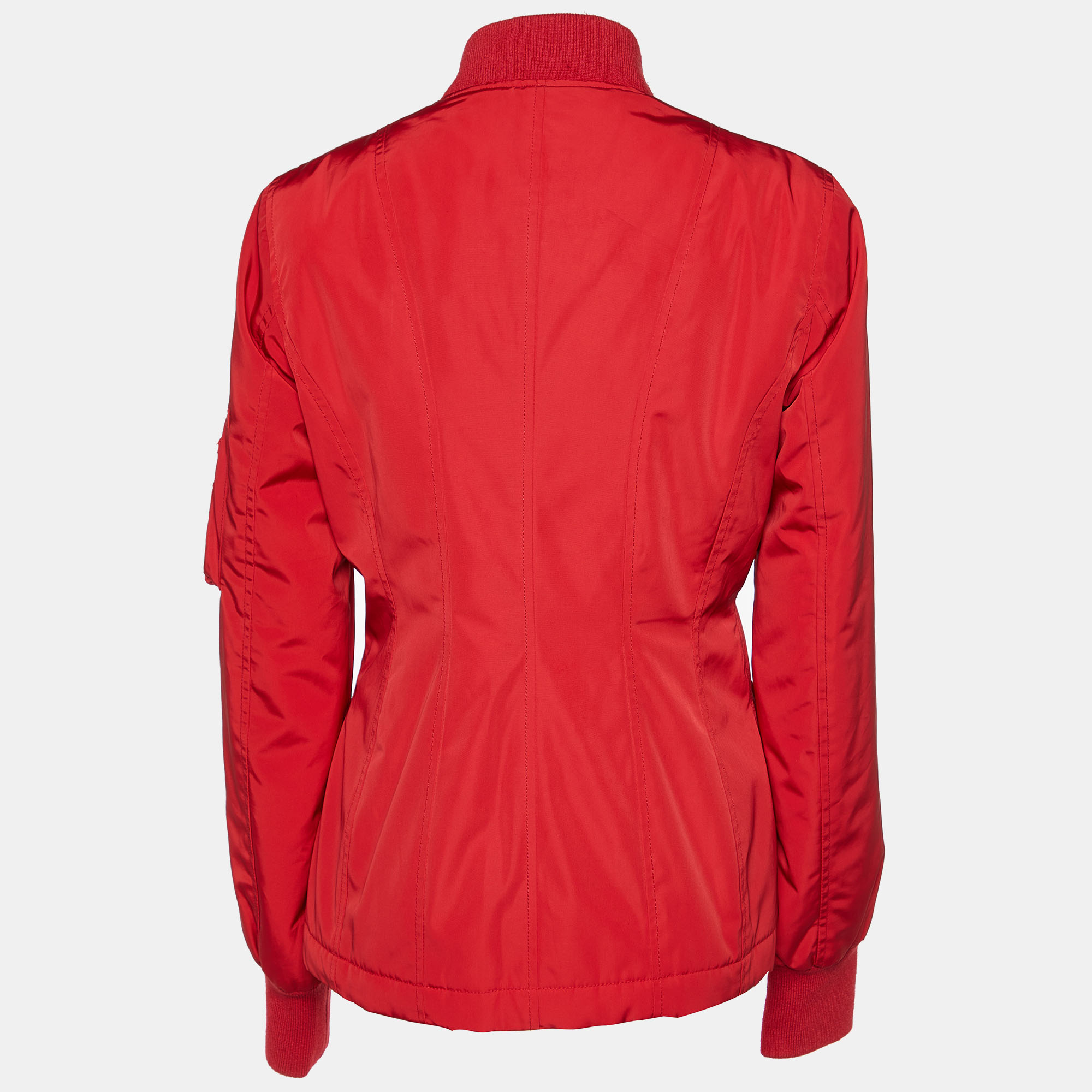 

Love Moschino Red Zip Up Bomber Jacket