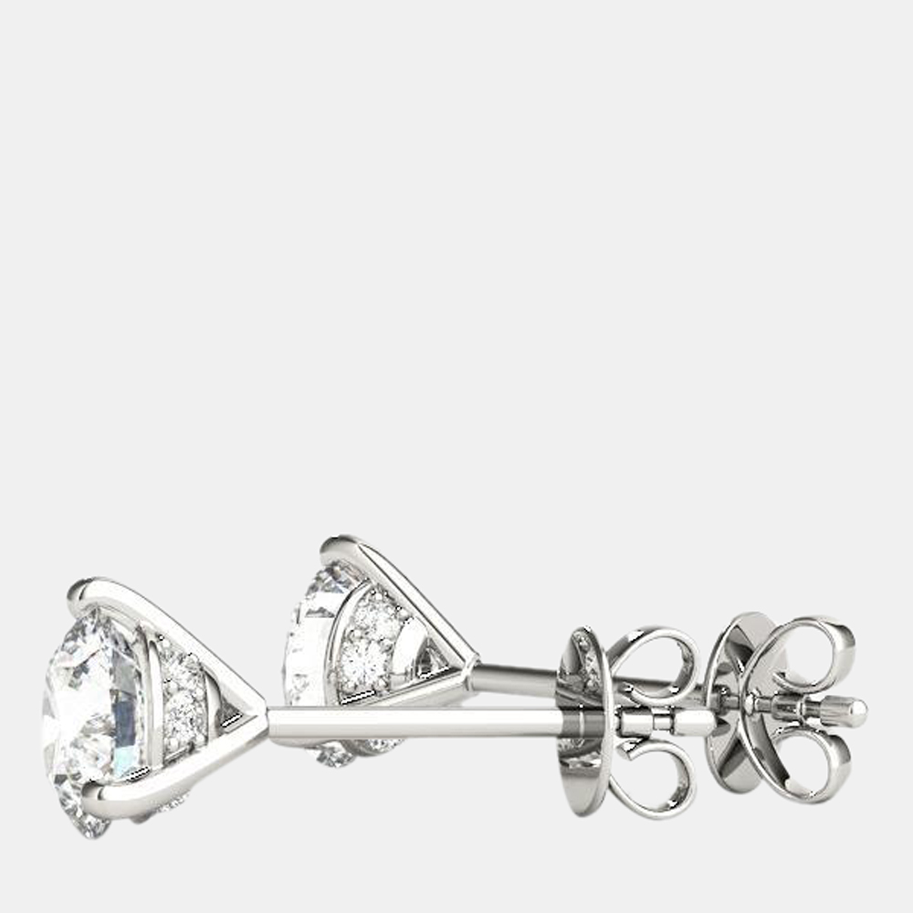 

Lumije Signature Diamond Studs in White Gold