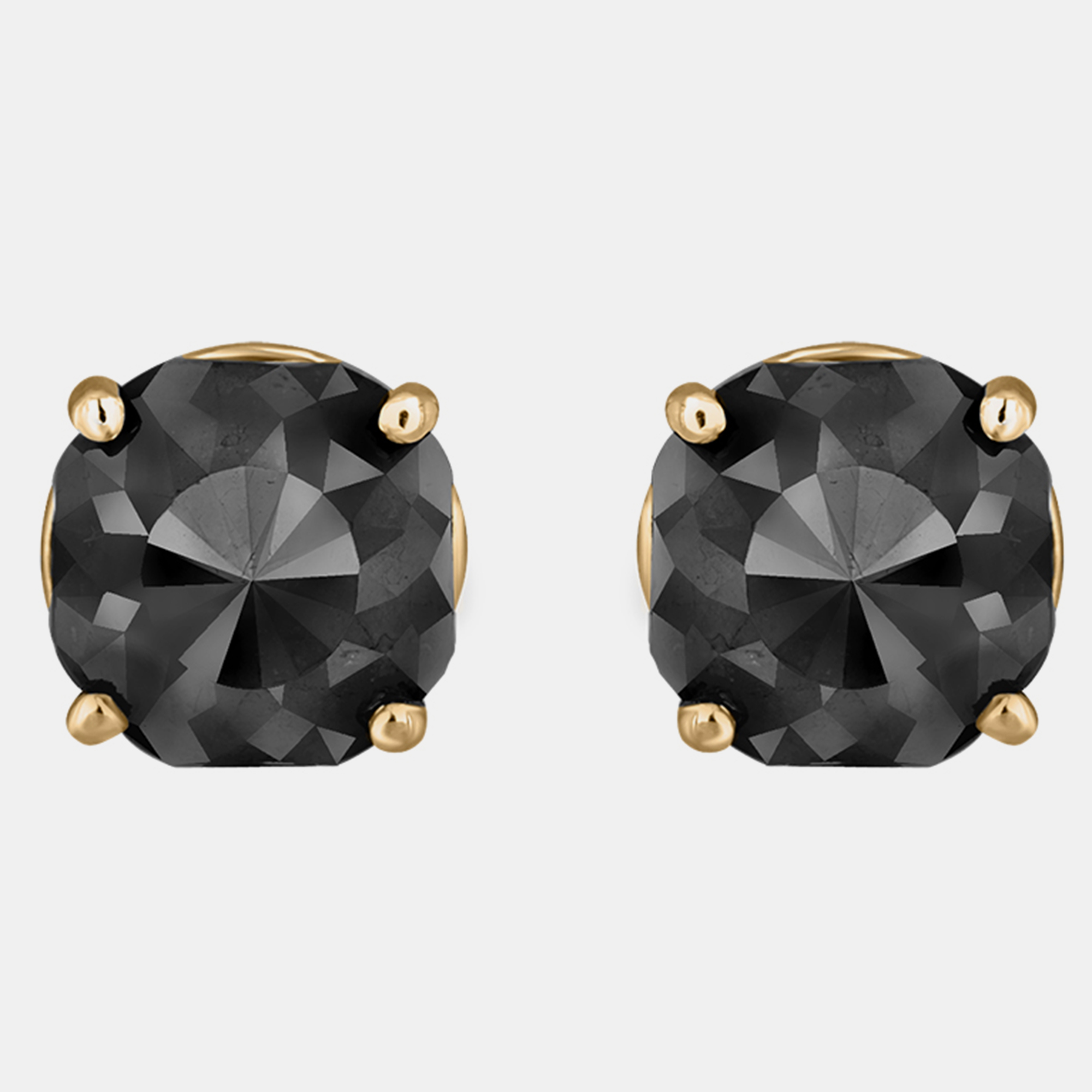 

14K Yellow Gold Black Stone Stud Earrings (Appox 5.00 cts)