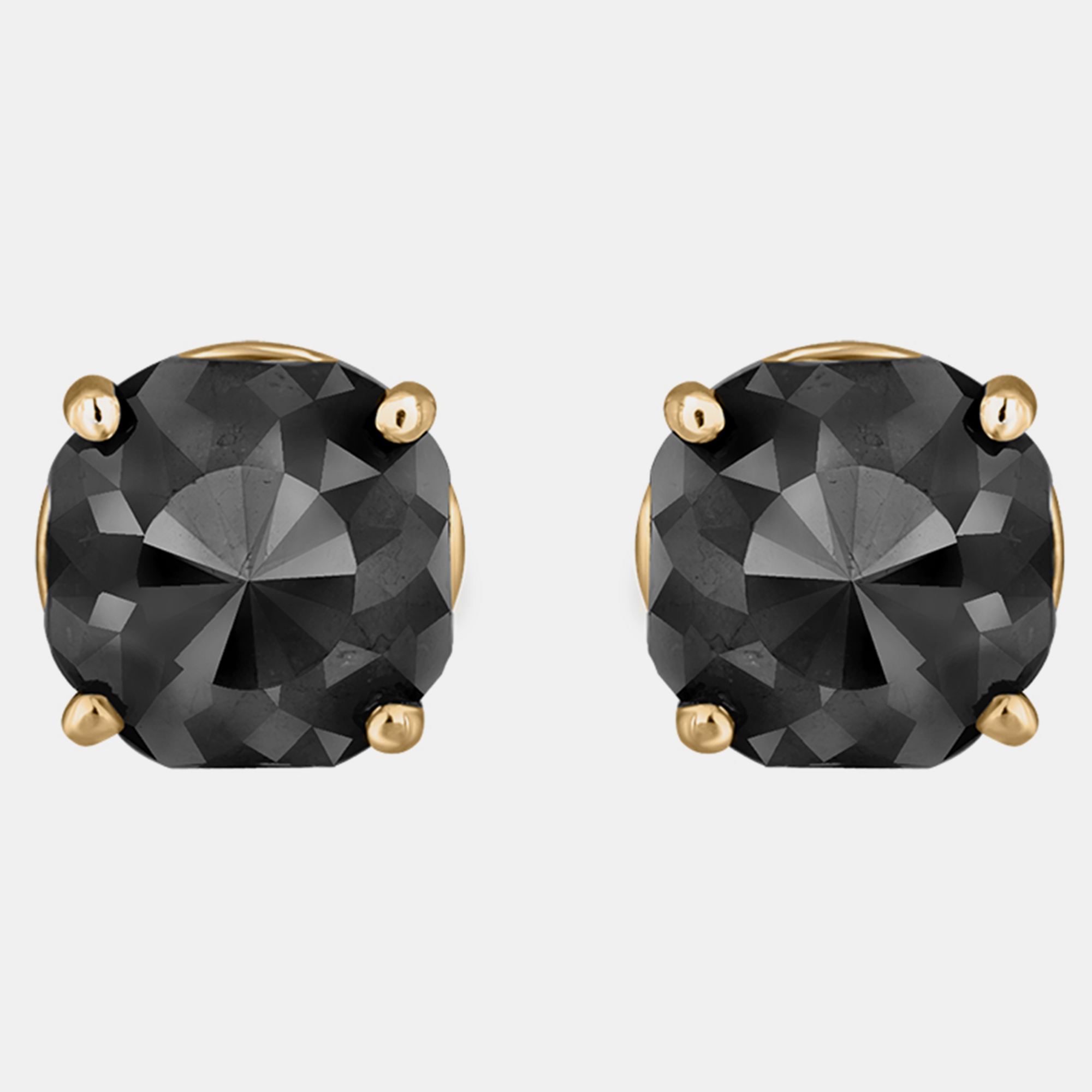 

14K Yellow Gold Black Stone Stud Earrings (Appox 6.00 cts)