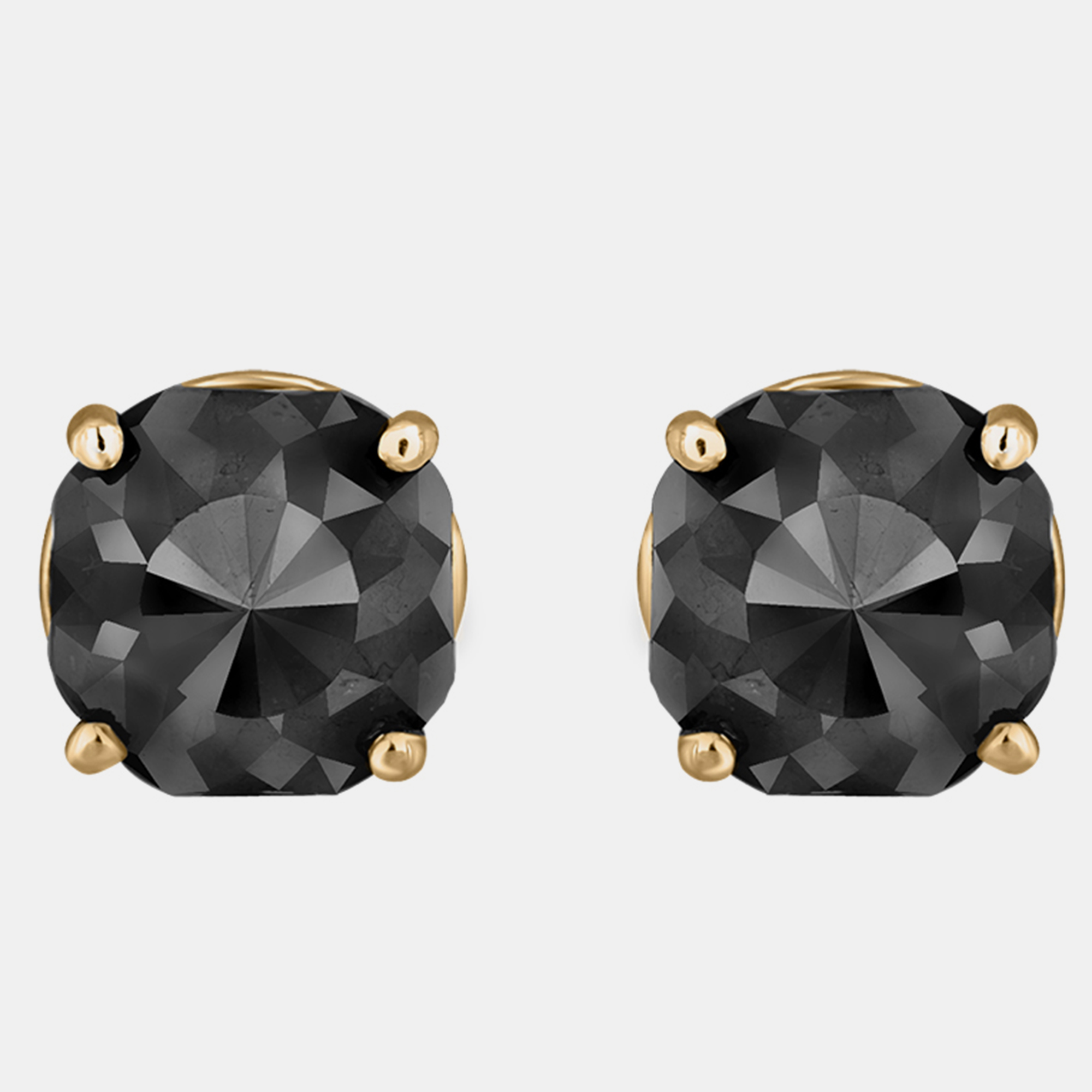 

14K Yellow Gold Black Stone Stud Earrings (Appox 7.00 cts)