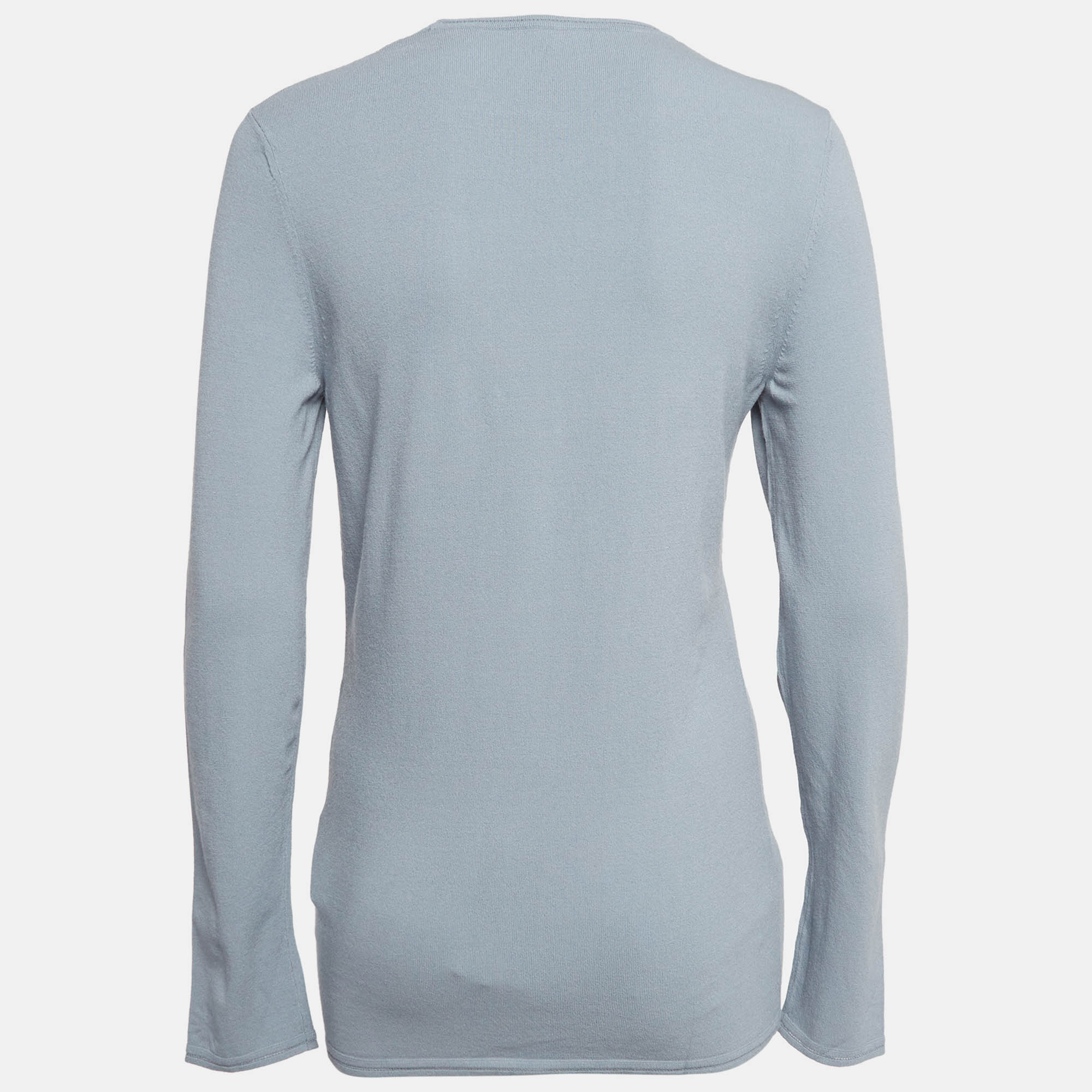 M Missoni Grey Knit Full Sleeve Top L 