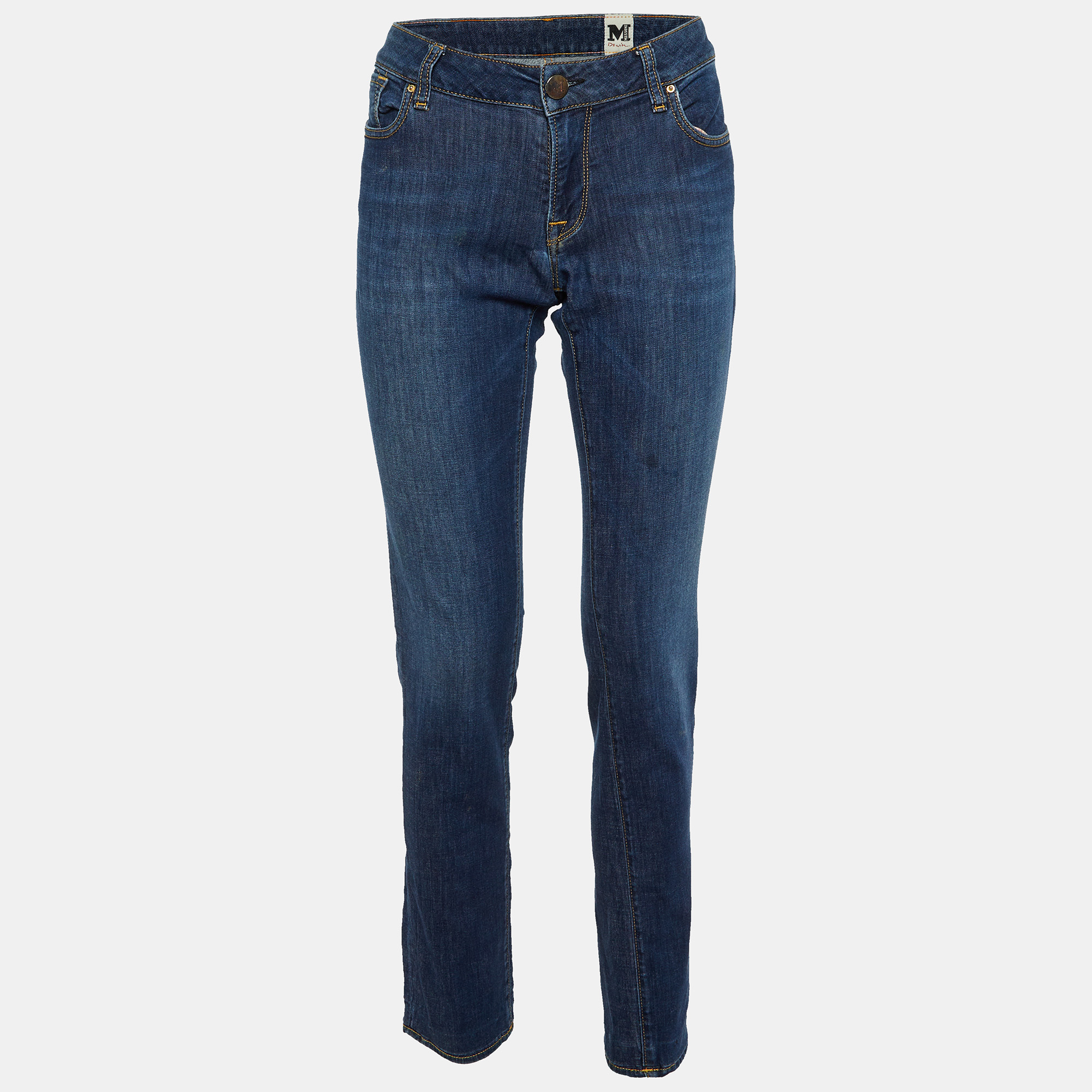 

M Missoni Denim Blue Cotton Skinny Fit Jeans L/Waist 33"