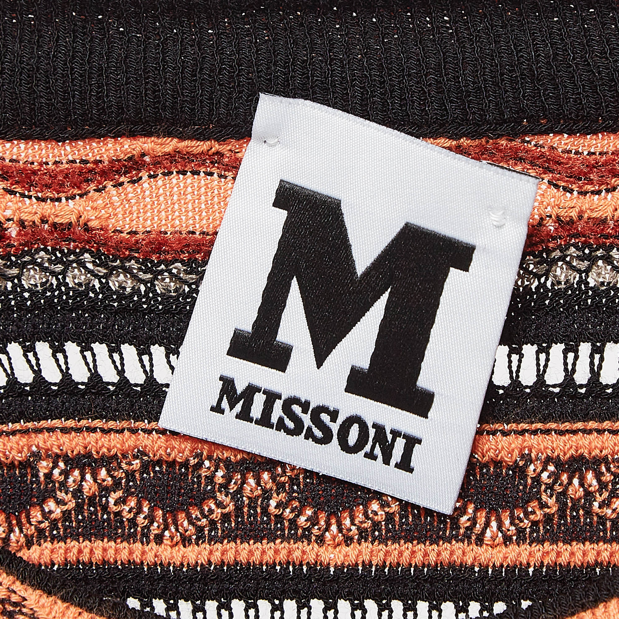 M Missoni Multicolor Patterned Knit Top M 