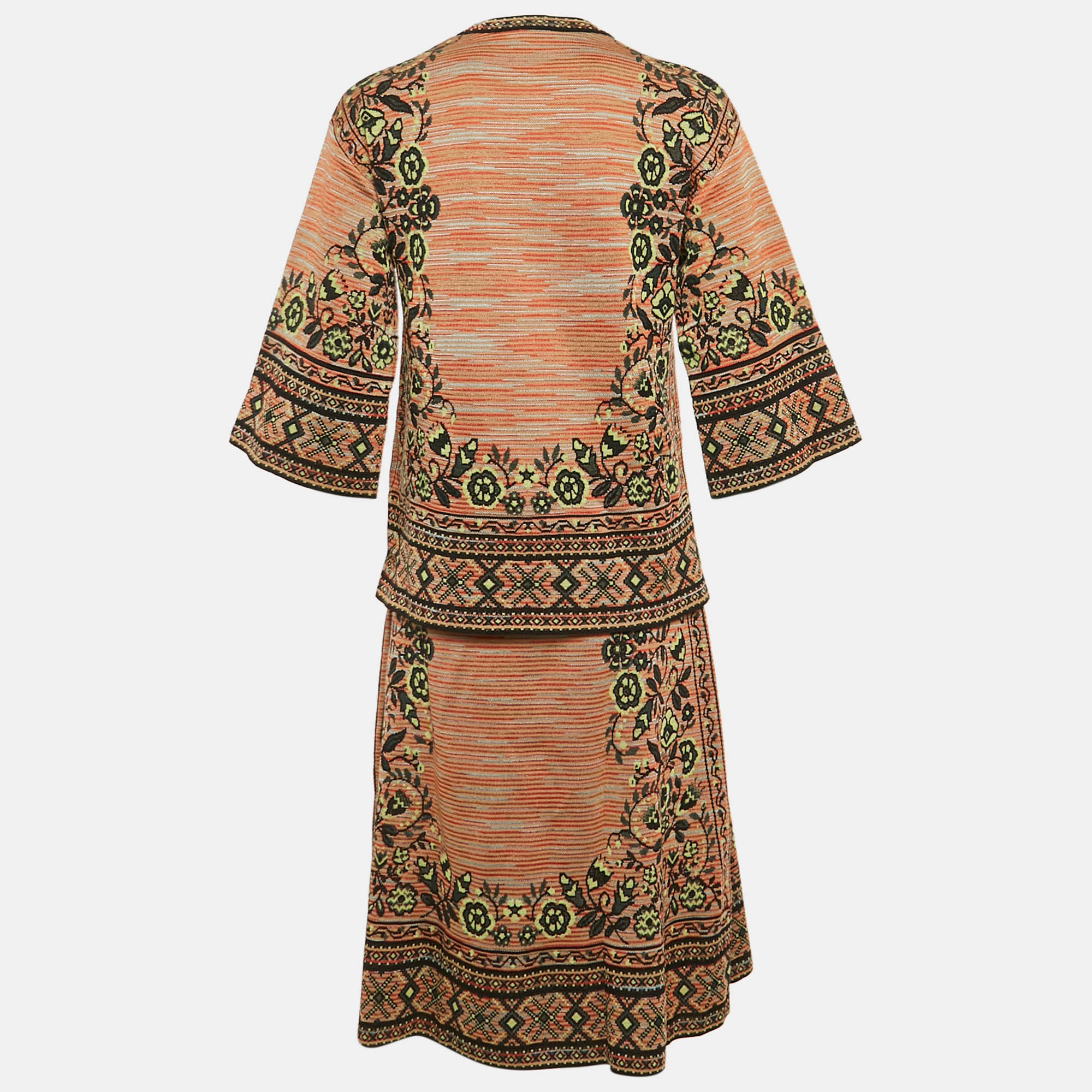 M Missoni Multicolor Patterned Knit Skirt and Top Set M/L 