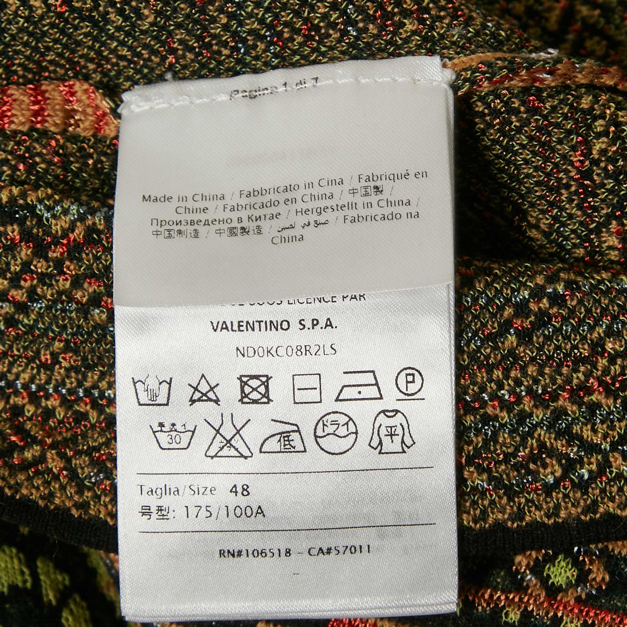 M Missoni Multicolor Patterned Knit Wool Blend Top L 