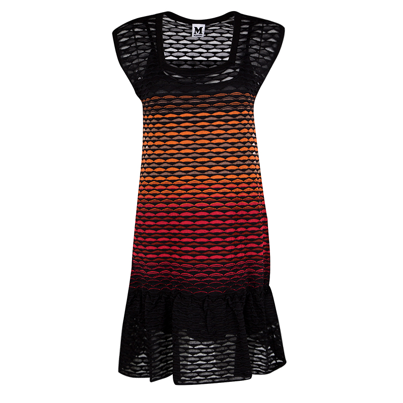 Pre Owned M Missoni Multicolor Knit Sleeveless Dress S