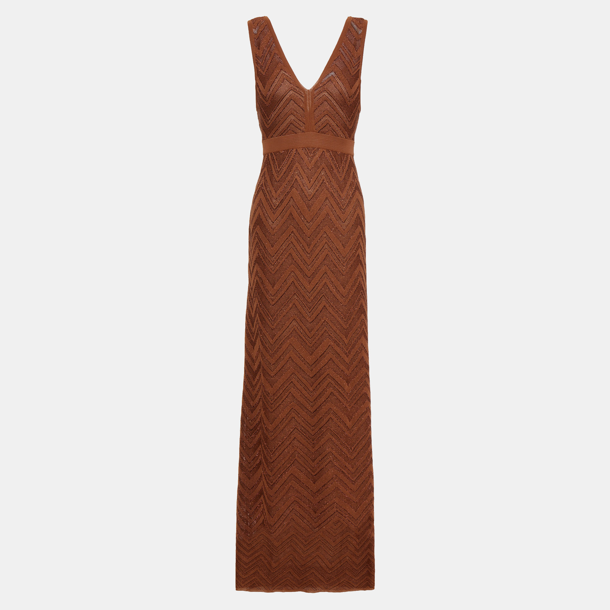 

Missoni Brown Lurex Knit Maxi Dress  (IT 42