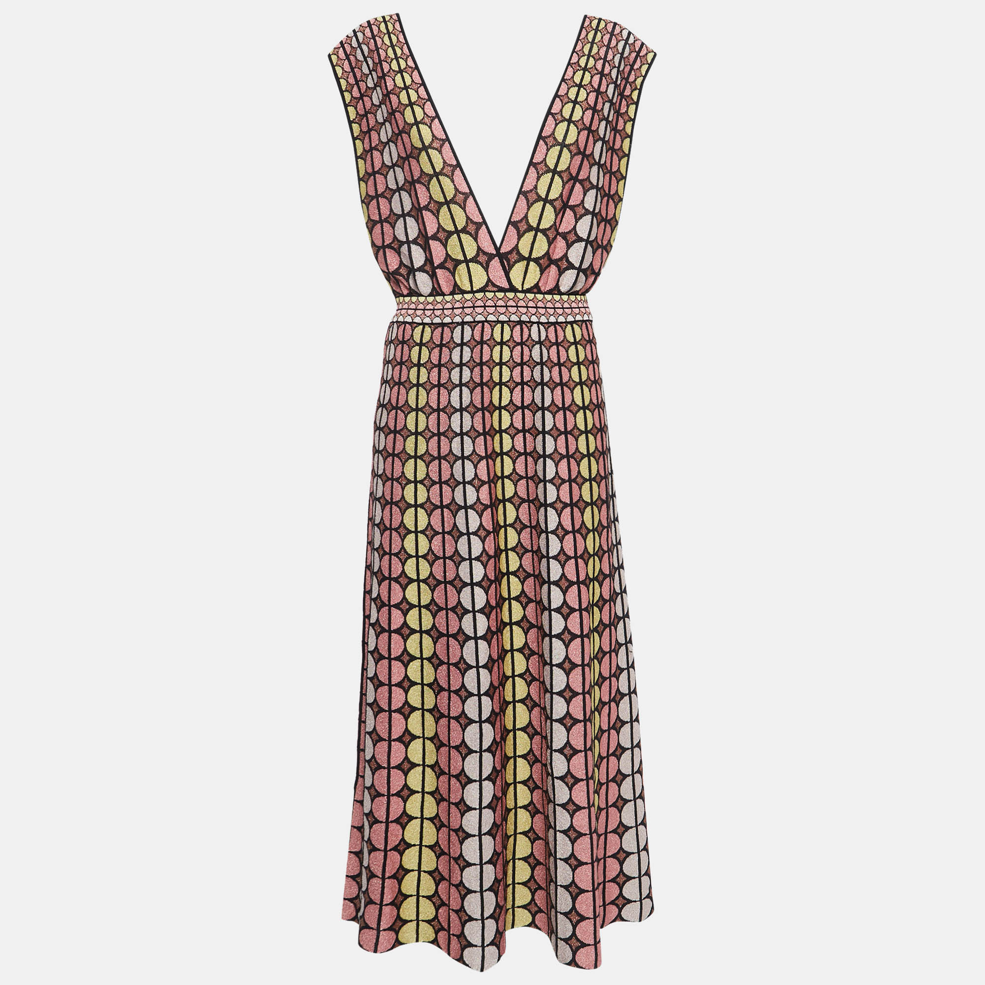

Missoni Multicolor Patterned Lurex Knit Midi Dress