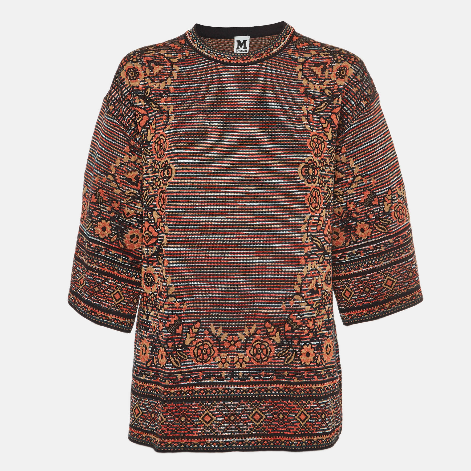 

M Missoni Multicolor Patterned Bell Sleeves Top L