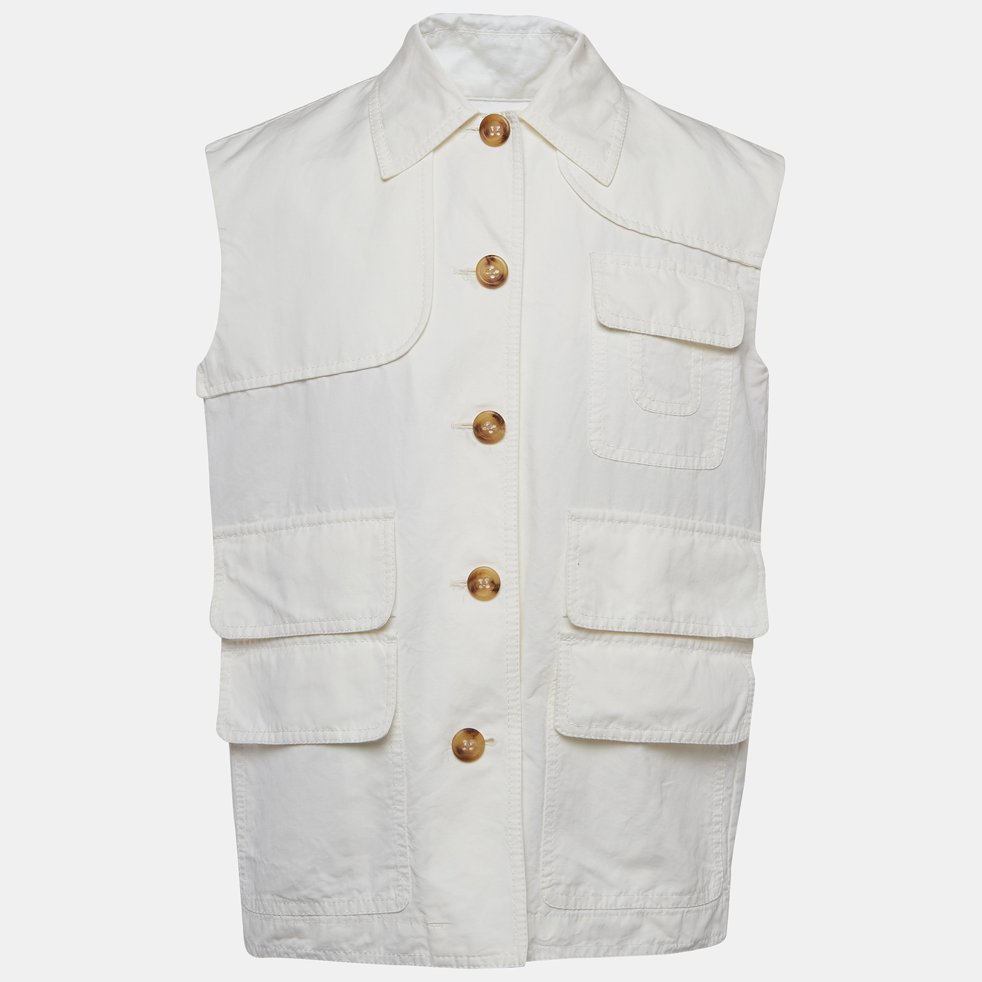 Pre-owned M Missoni White Cotton Blend Vest M