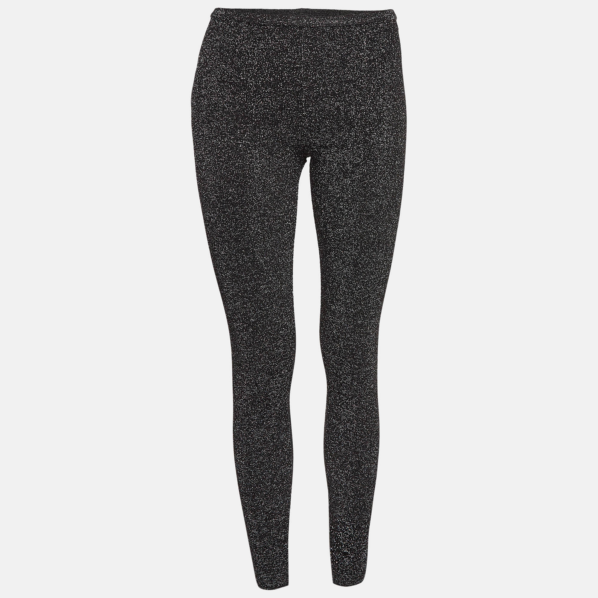 

M Missoni Black Lurex Knit Leggings S