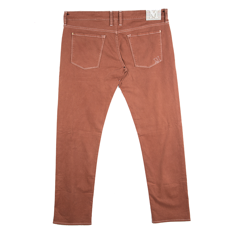 

M Missoni Burnt Orange Denim Straight Fit Jeans